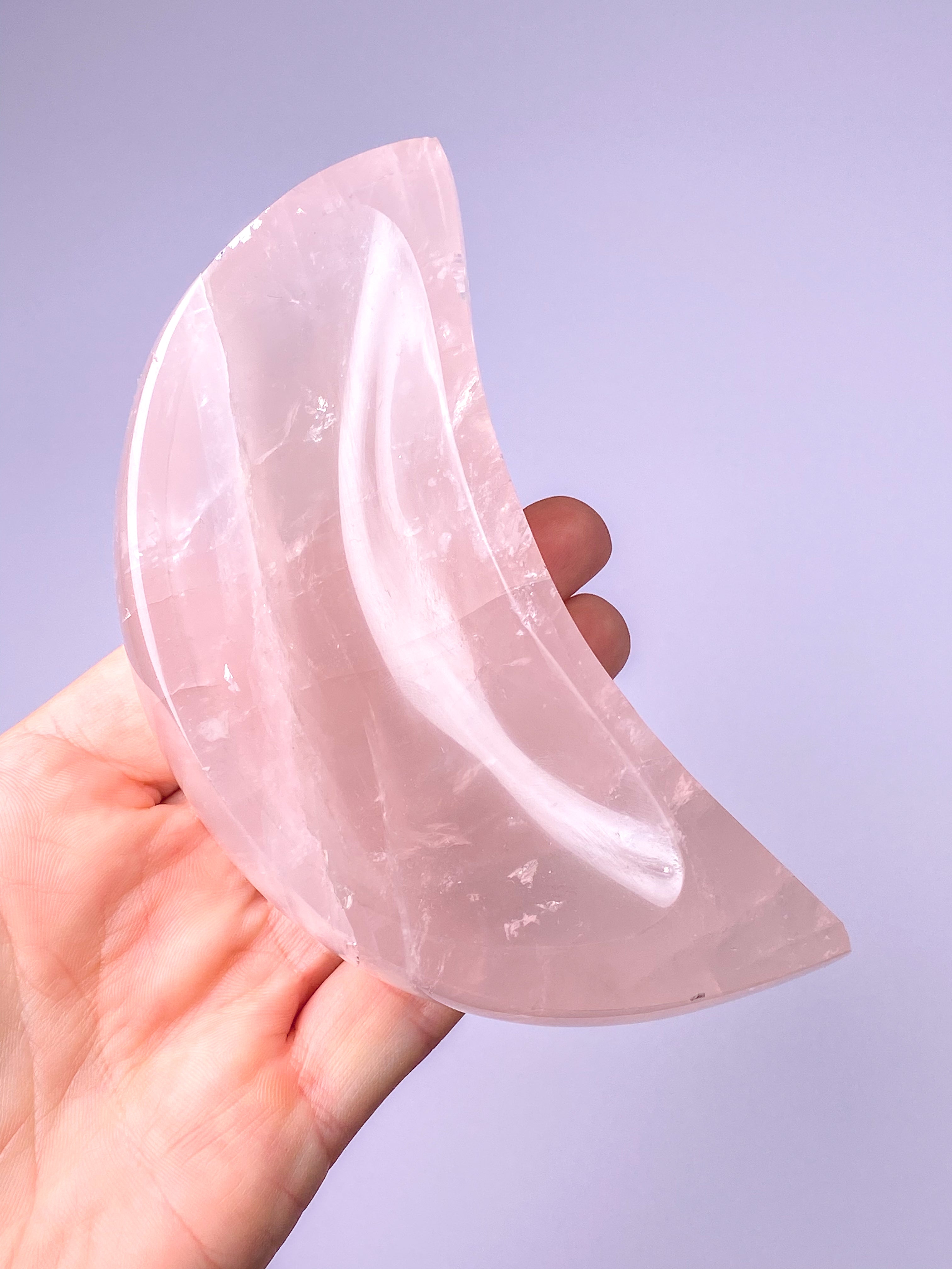 Rosakvarts Moon Bowl (No 1)