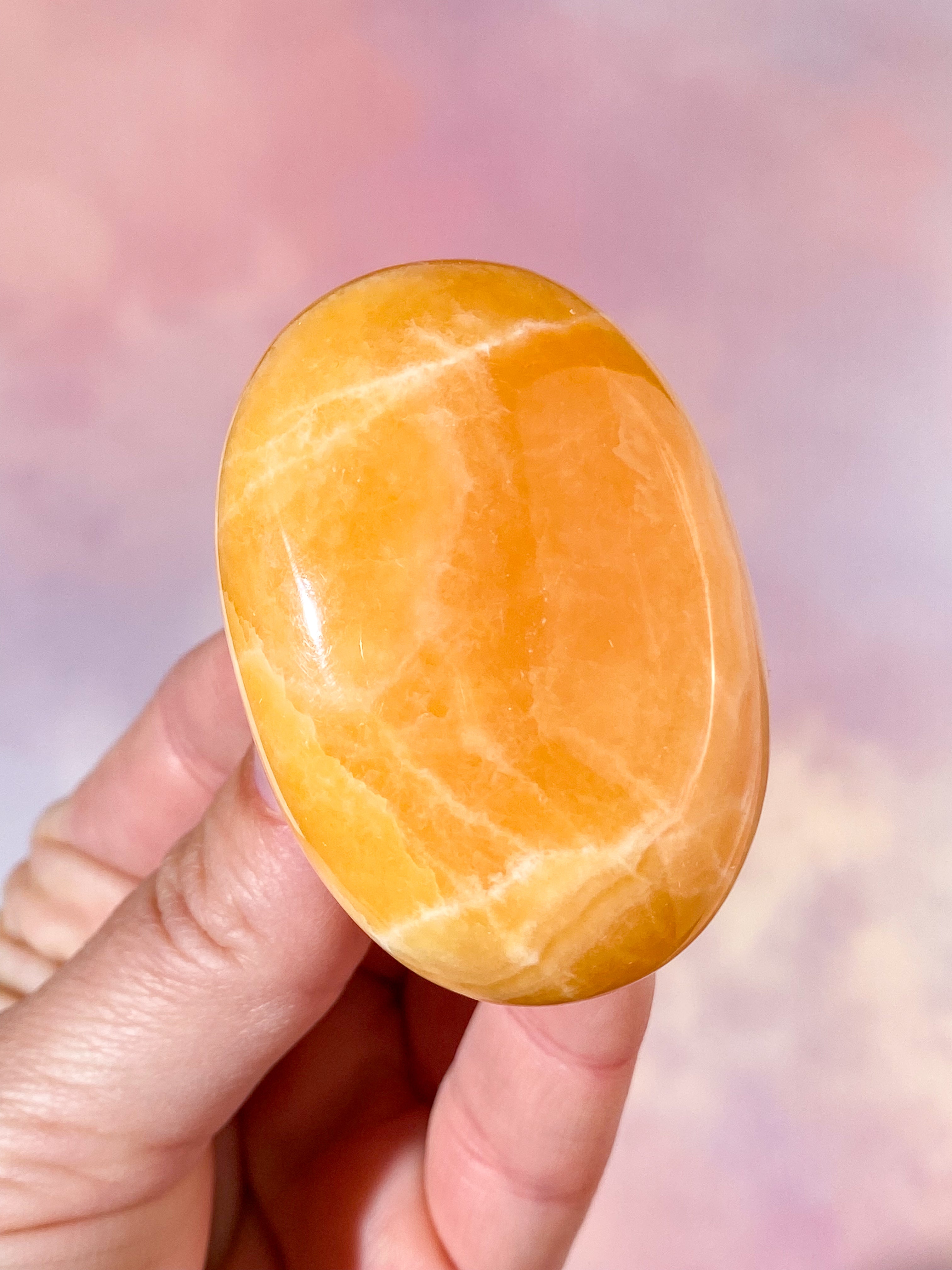 Orange Calcit Palmstone (Nr. 11)