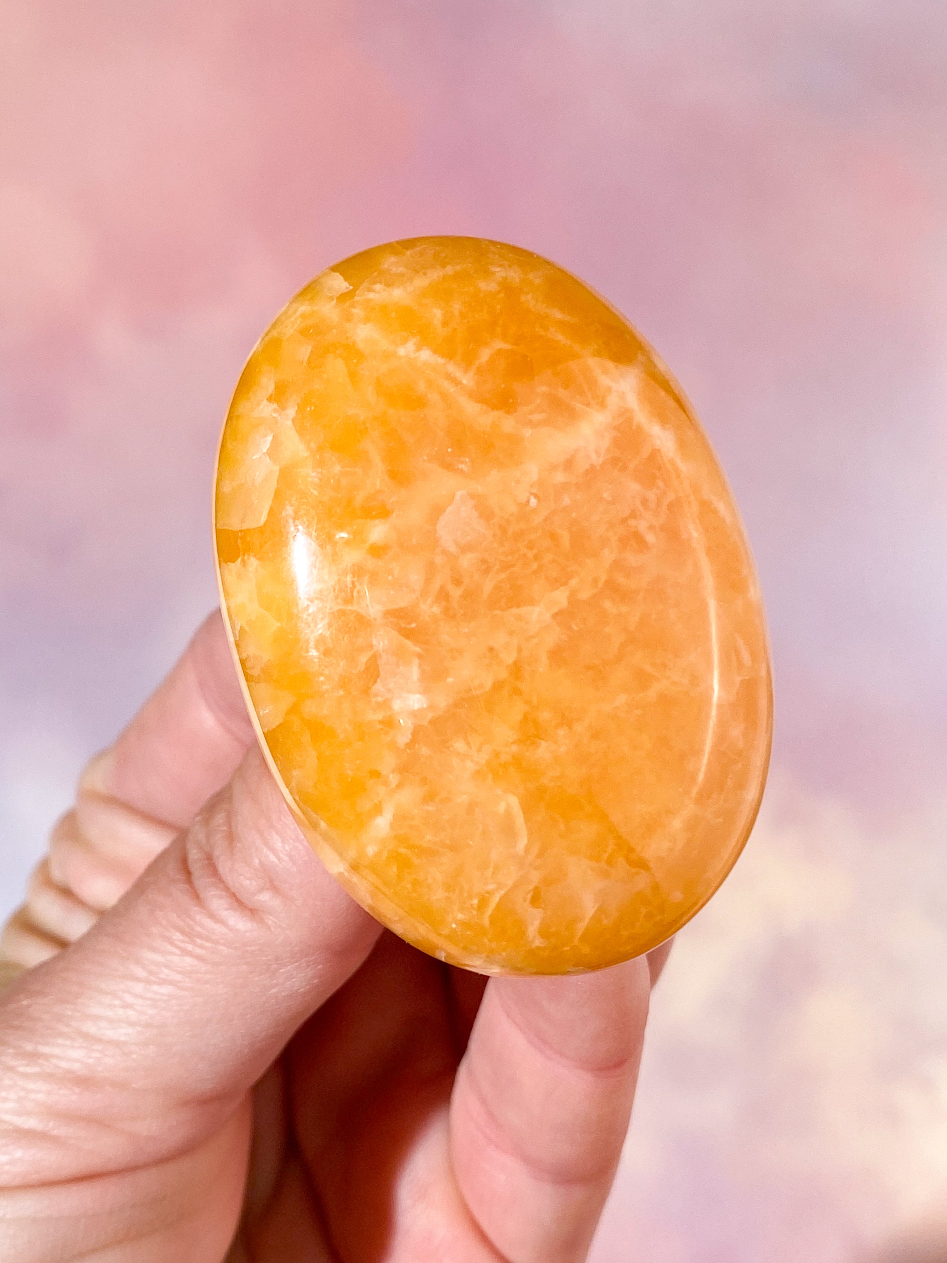 Orange Calcit Palmstone (Nr. 12)