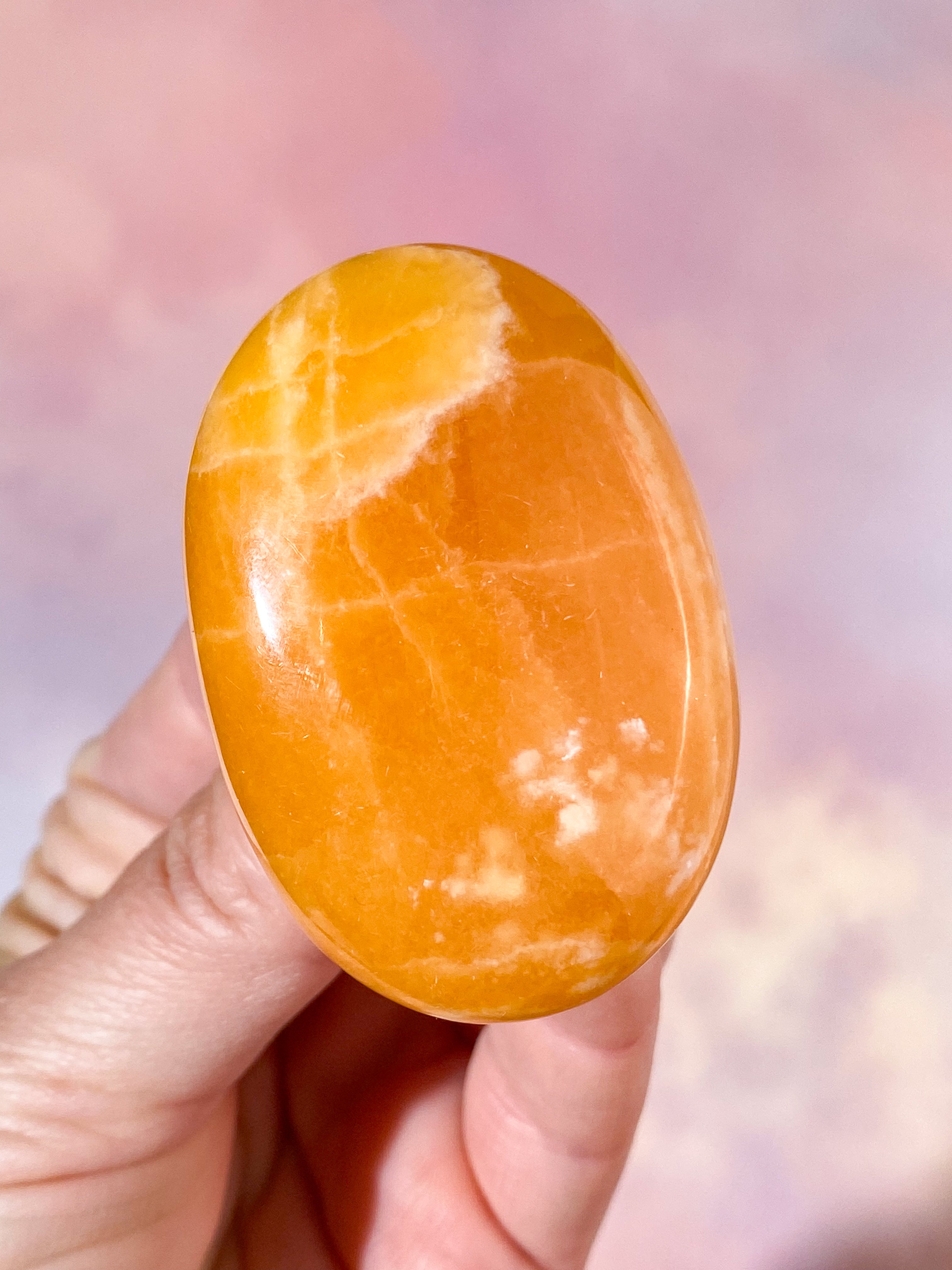 Orange Calcit Palmstone (Nr. 13)