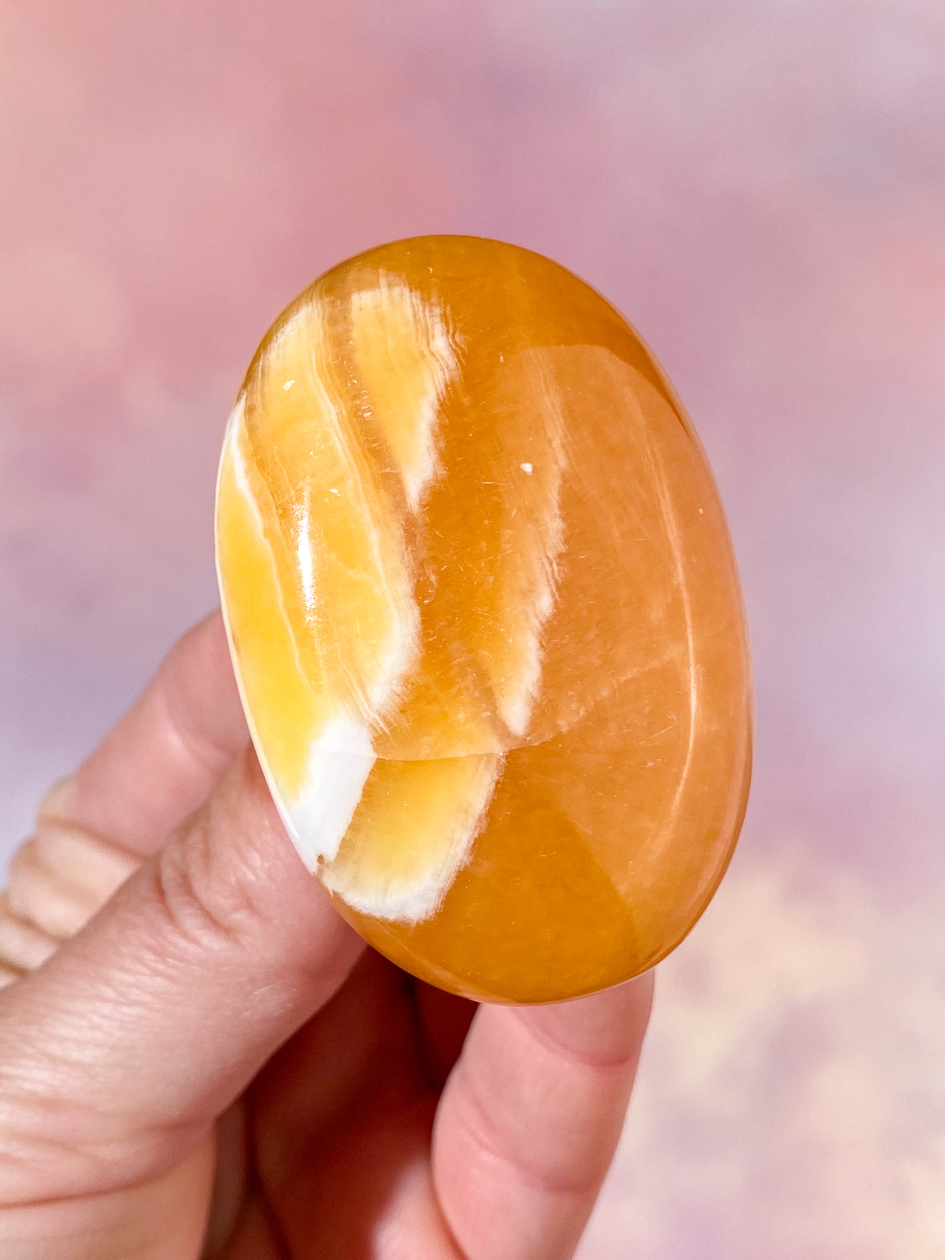Orange Calcit Palmstone (Nr. 14)