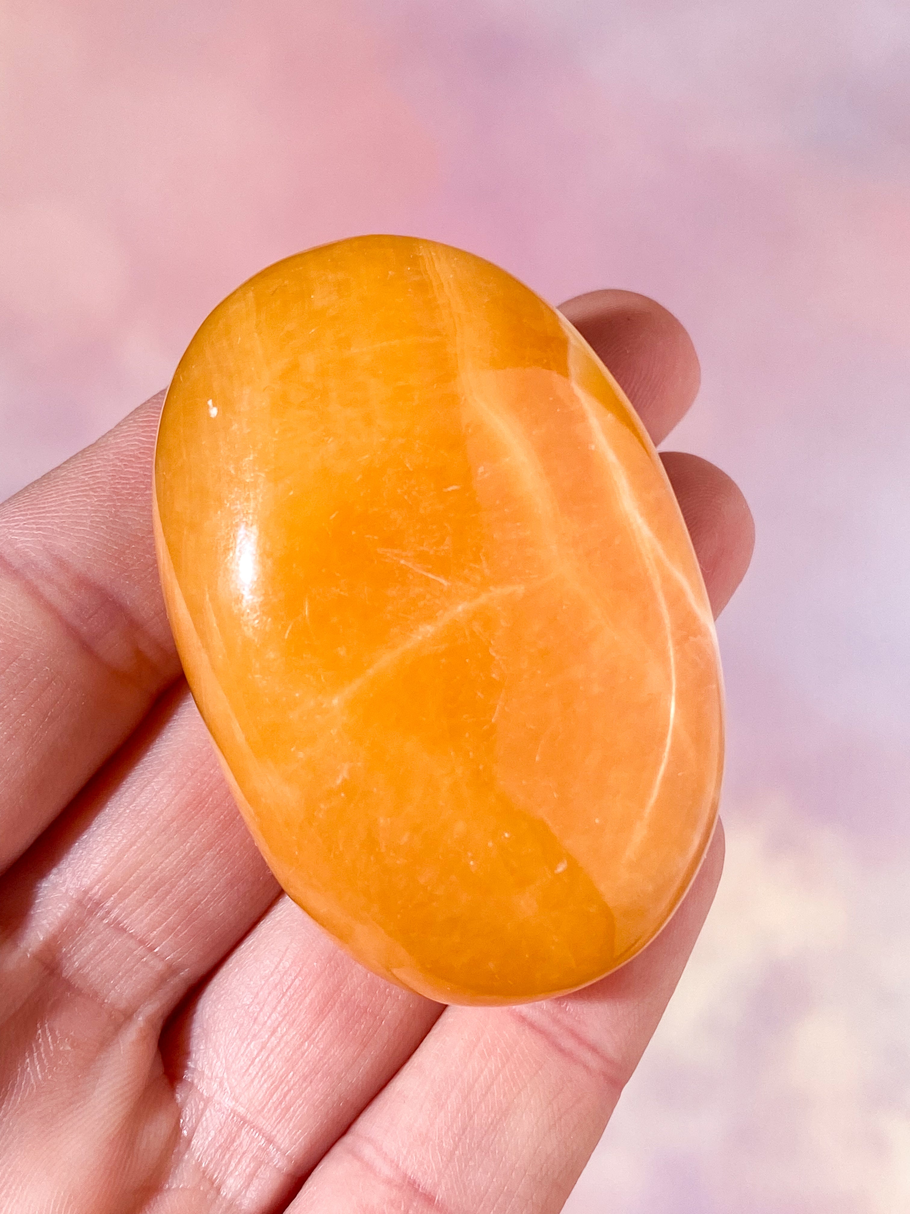 Orange Calcit Palmstone (Nr. 14)