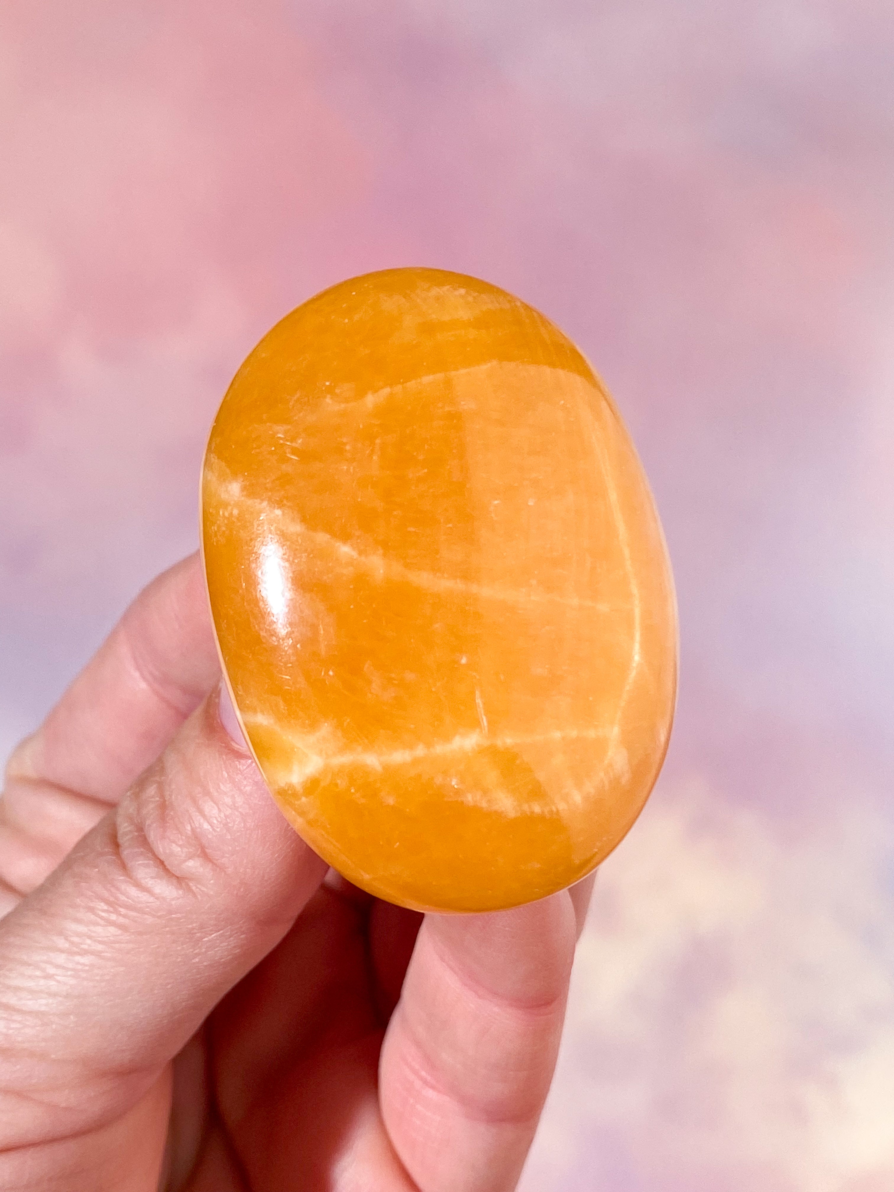 Orange Calcit Palmstone (Nr. 15)