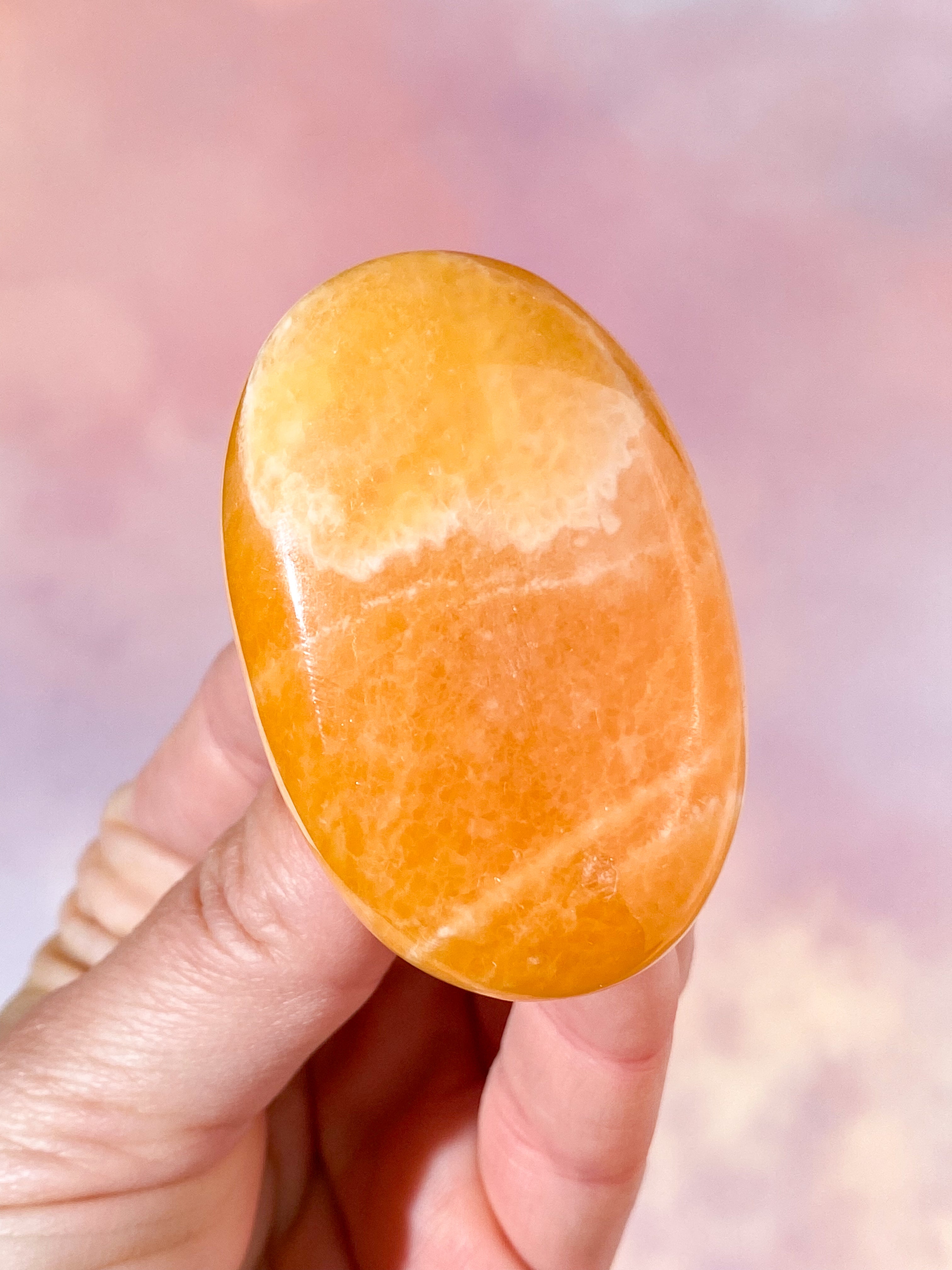 Orange Calcit Palmstone (Nr. 16)