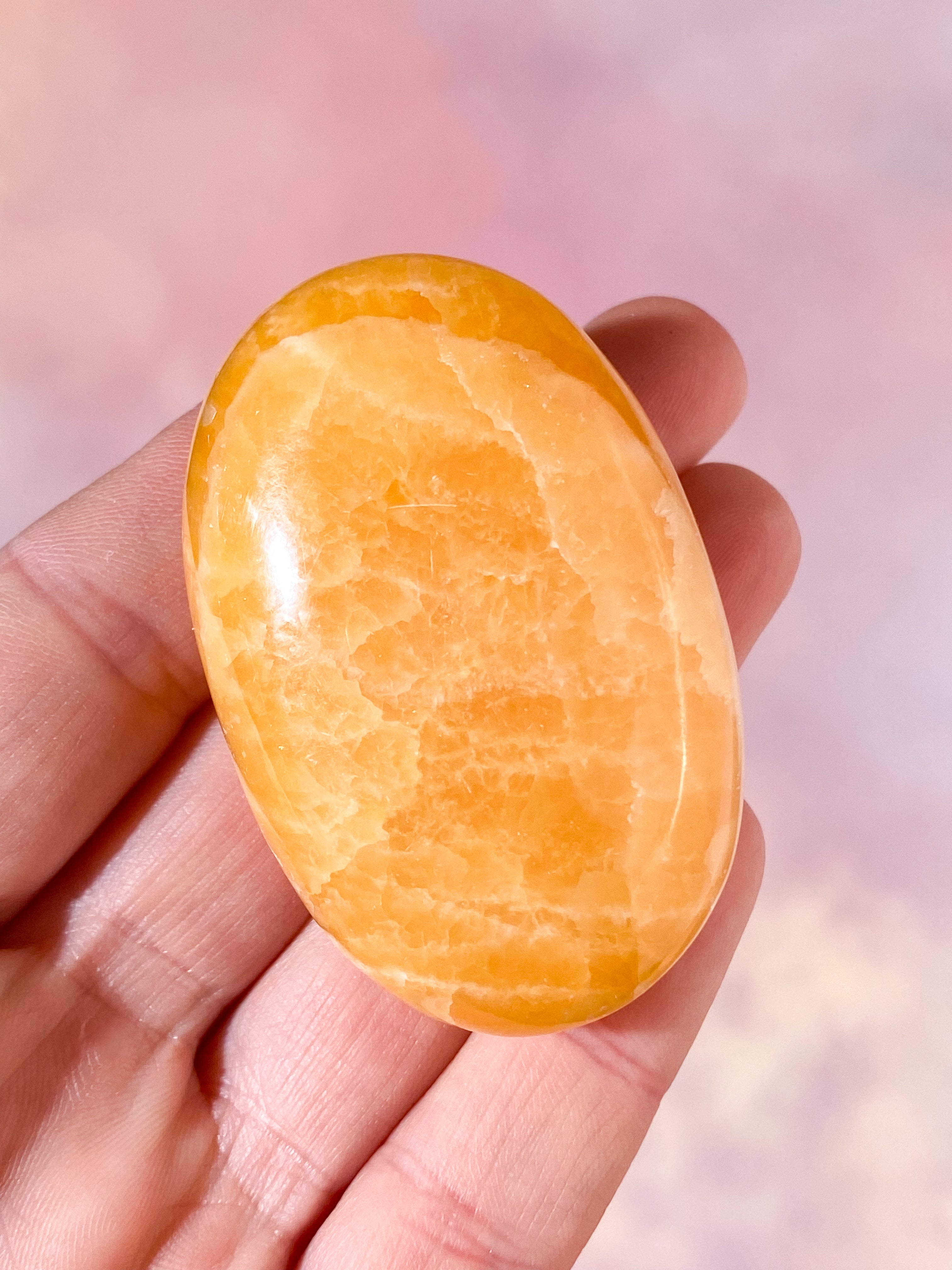 Orange Calcit Palmstone (Nr. 16)