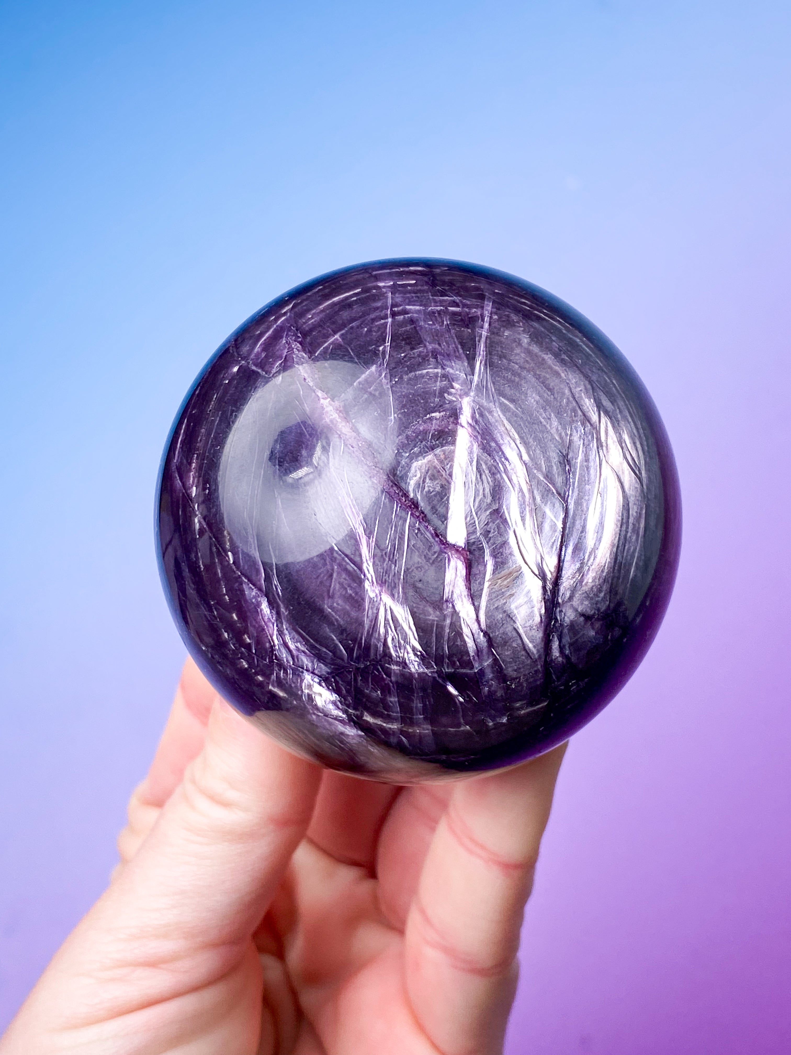 Gemmy Lepidolit Kugle (Nr. 3)