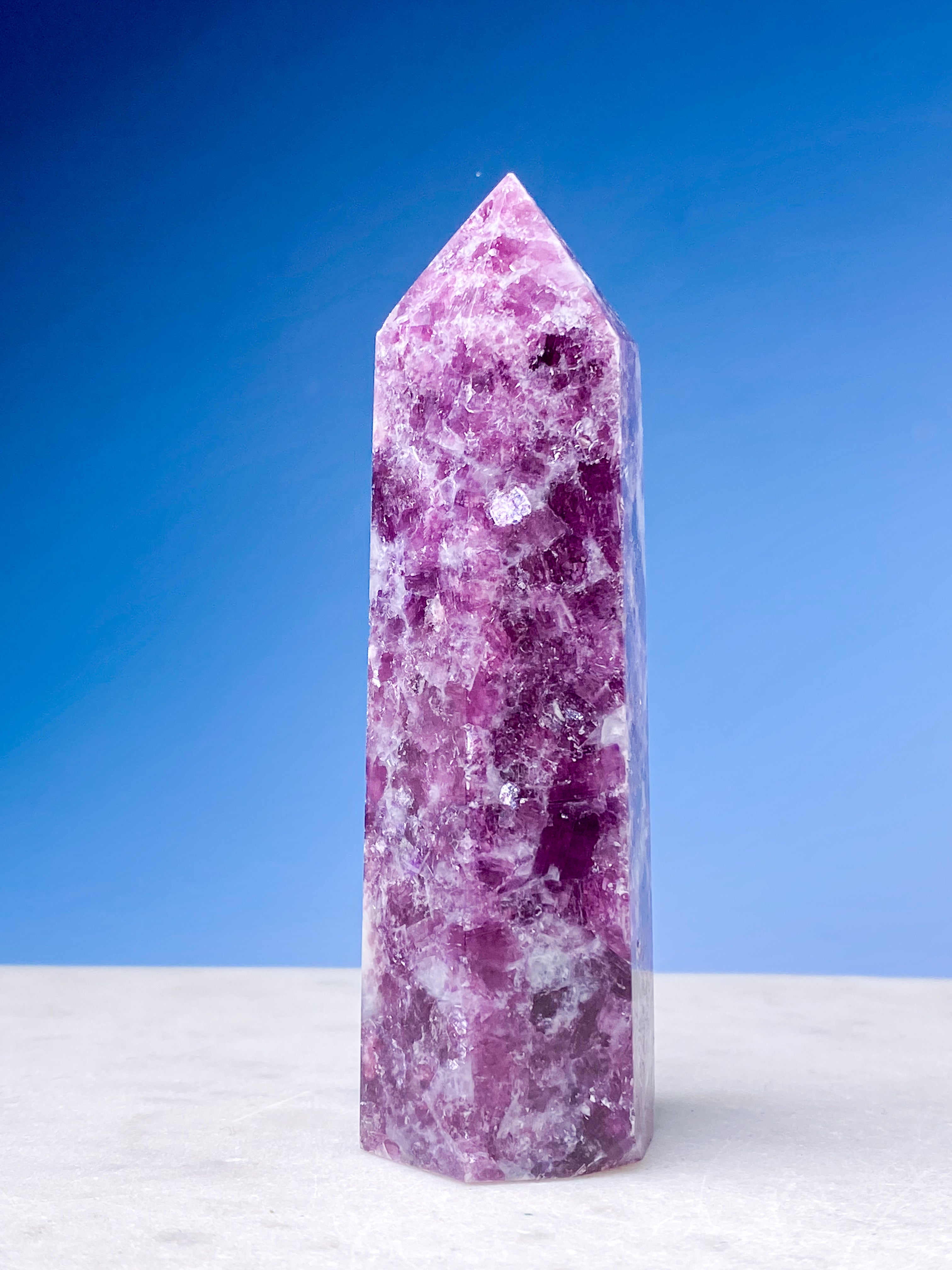 Lepidolit Tårn (Nr. 6) Eksklusiv Kvalitet