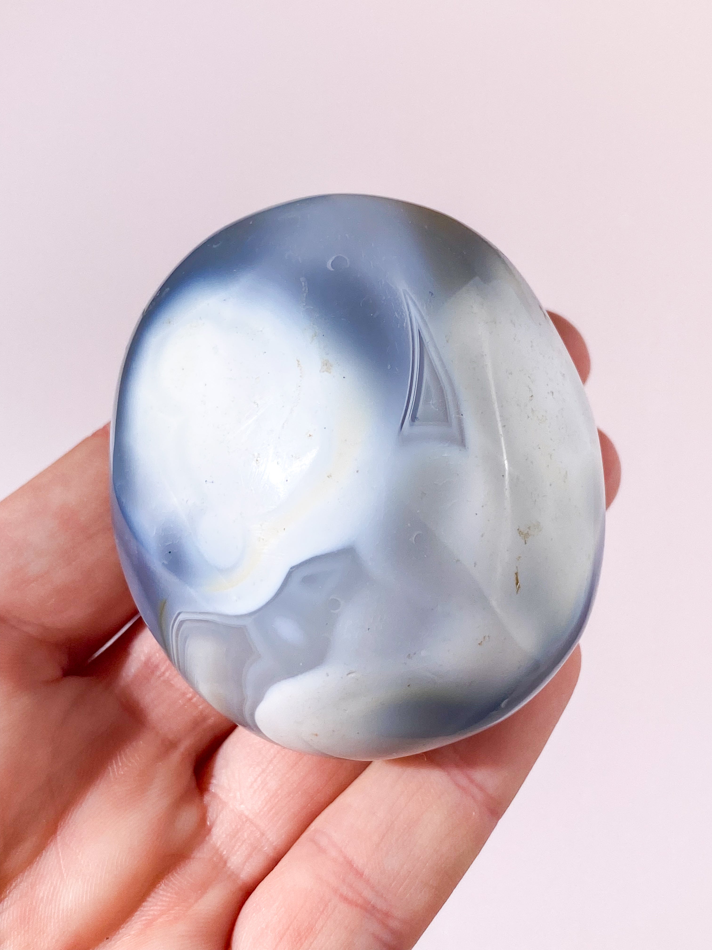 Orca Agat Palmstone (Nr. 8)