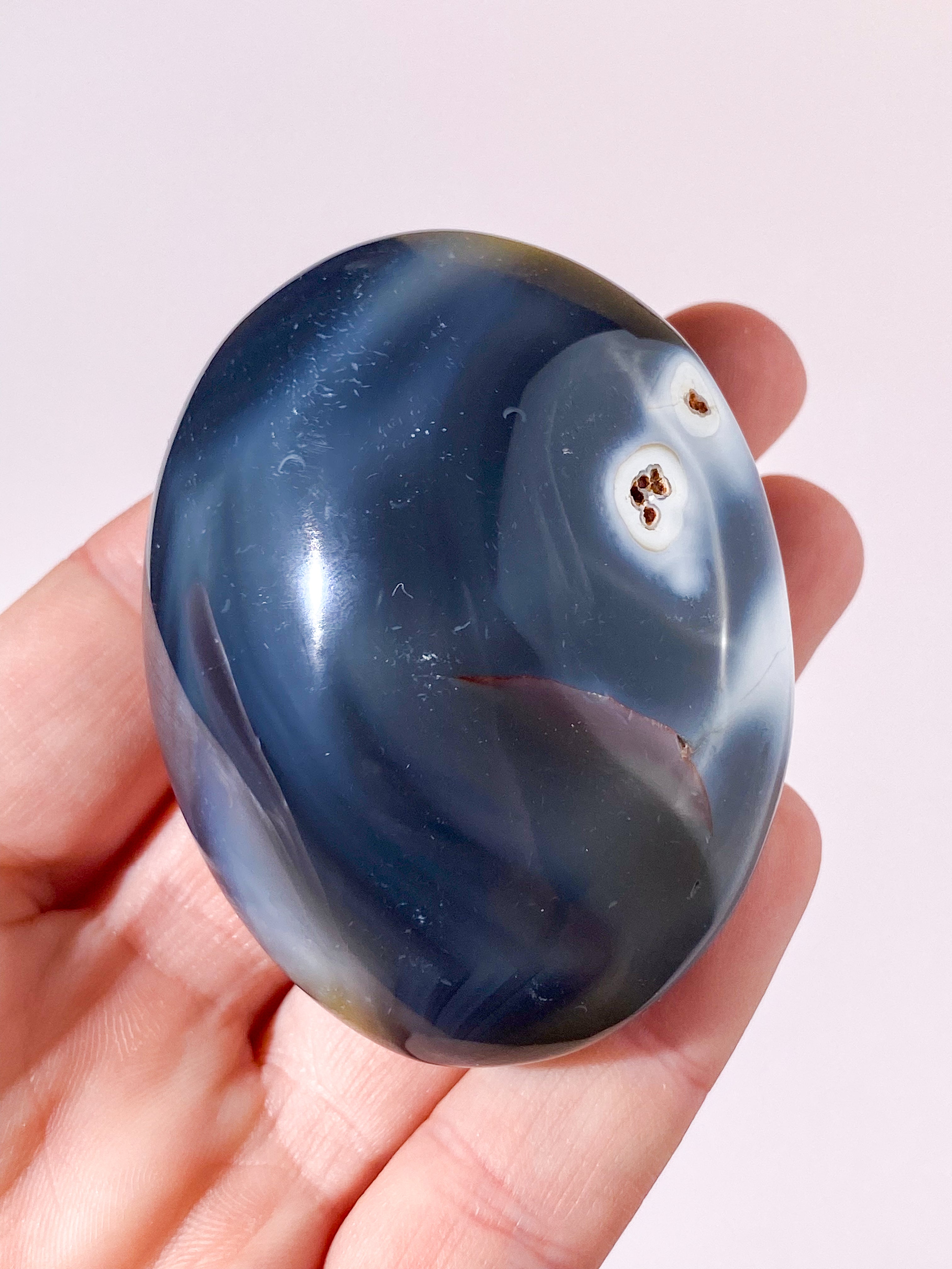 Orca Agat Palmstone (Nr. 9)