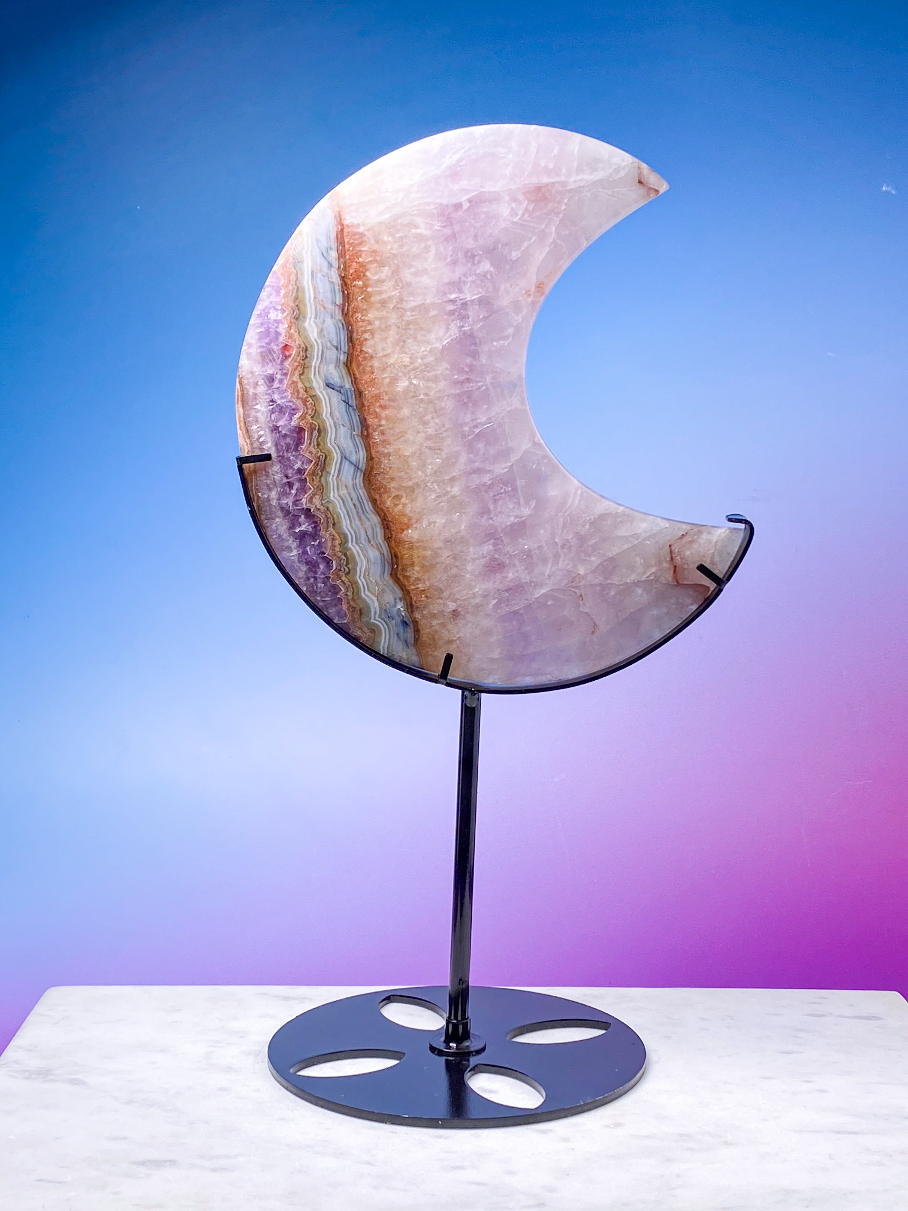 Mexico Agat & Ametyst Måne På Fod