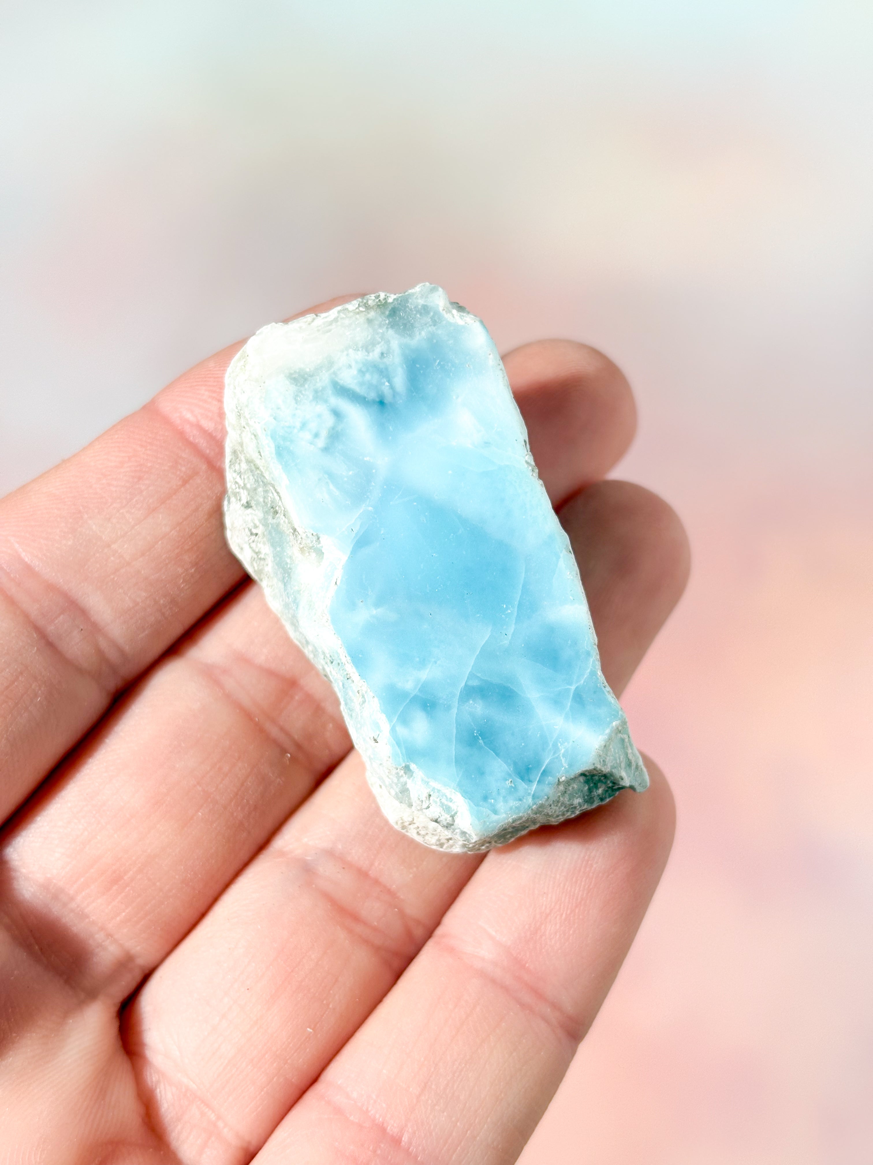 Larimar Rå Poleret (Nr. 49) Eksklusiv Kvalitet