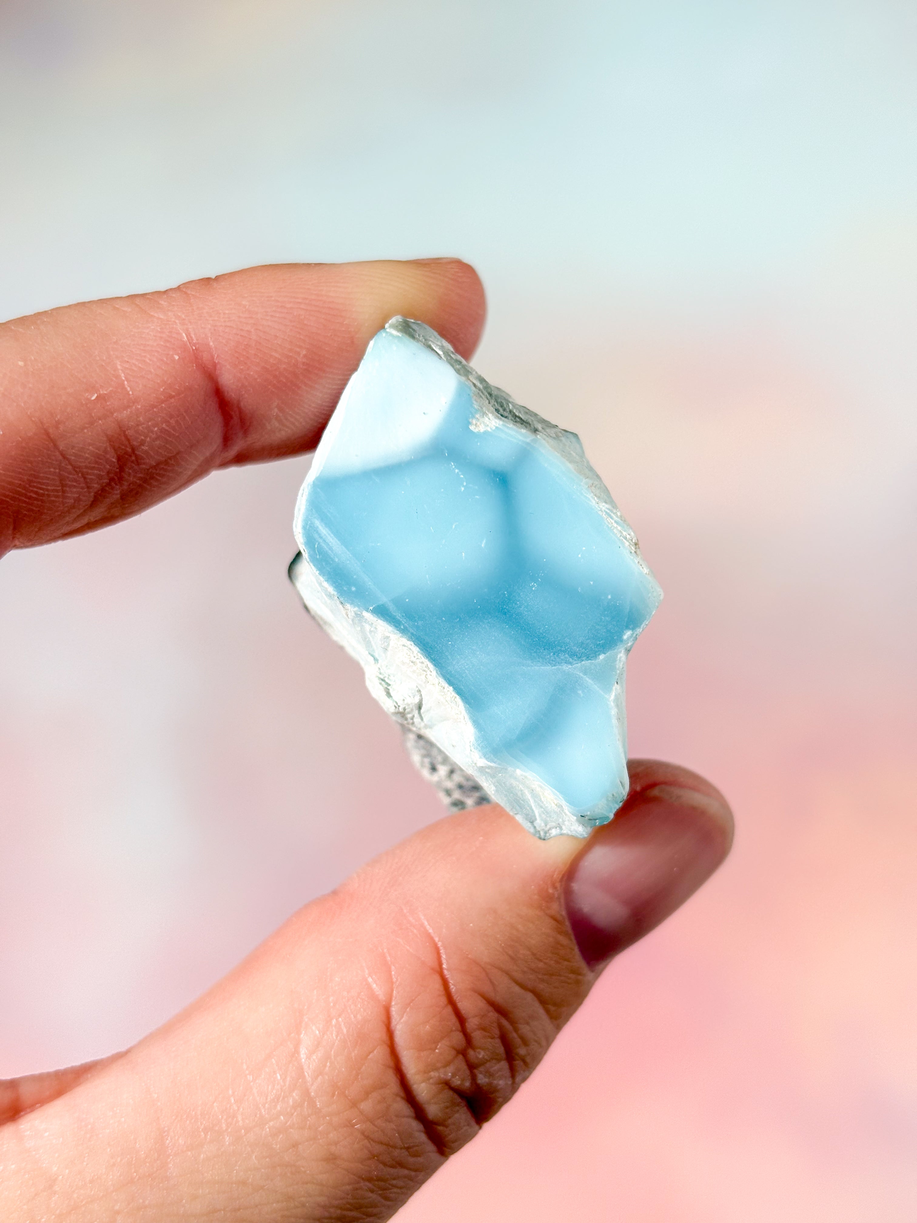 Larimar Rå Poleret (Nr. 50) Eksklusiv Kvalitet