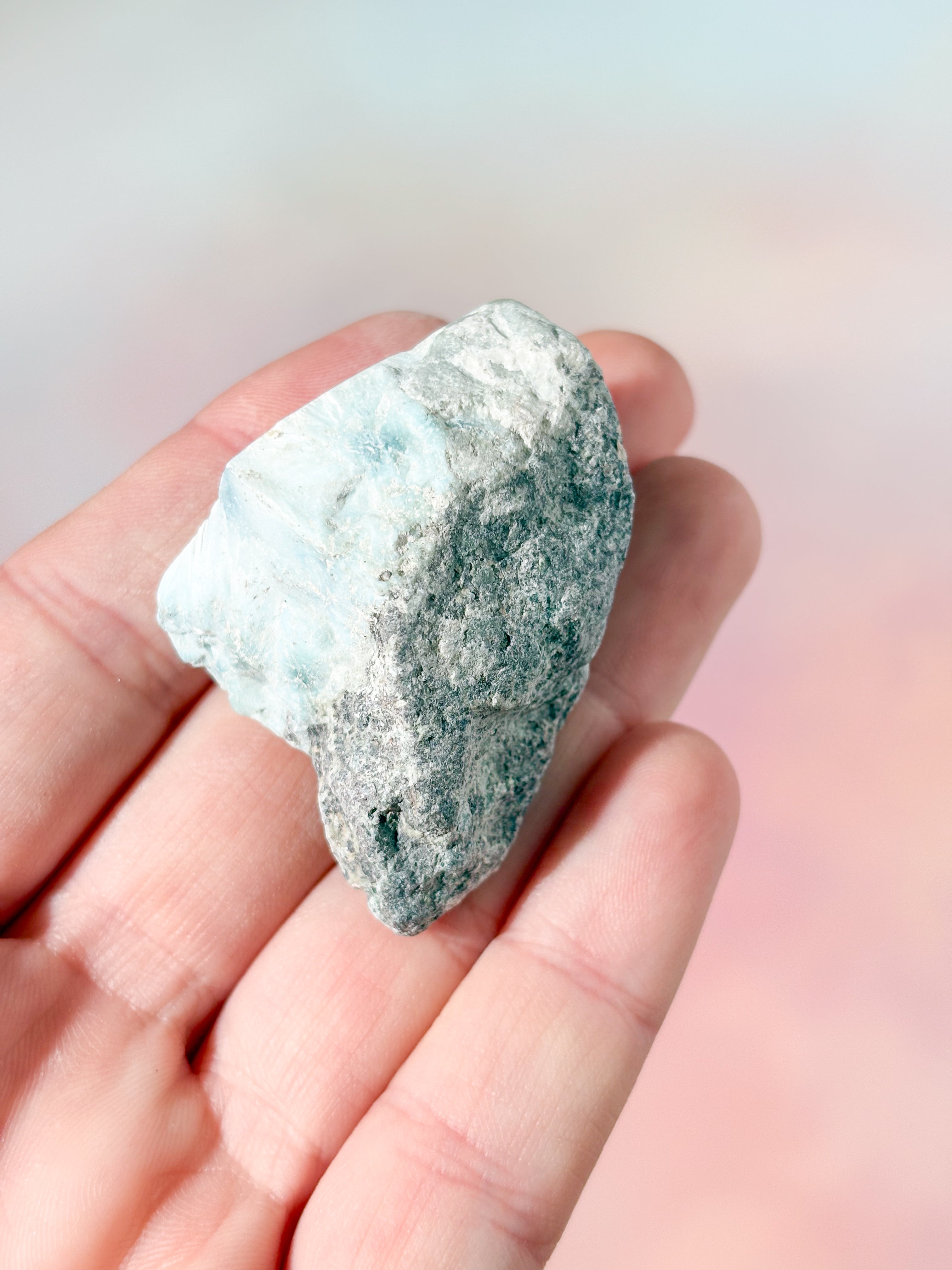 Larimar Rå Poleret (Nr. 50) Eksklusiv Kvalitet