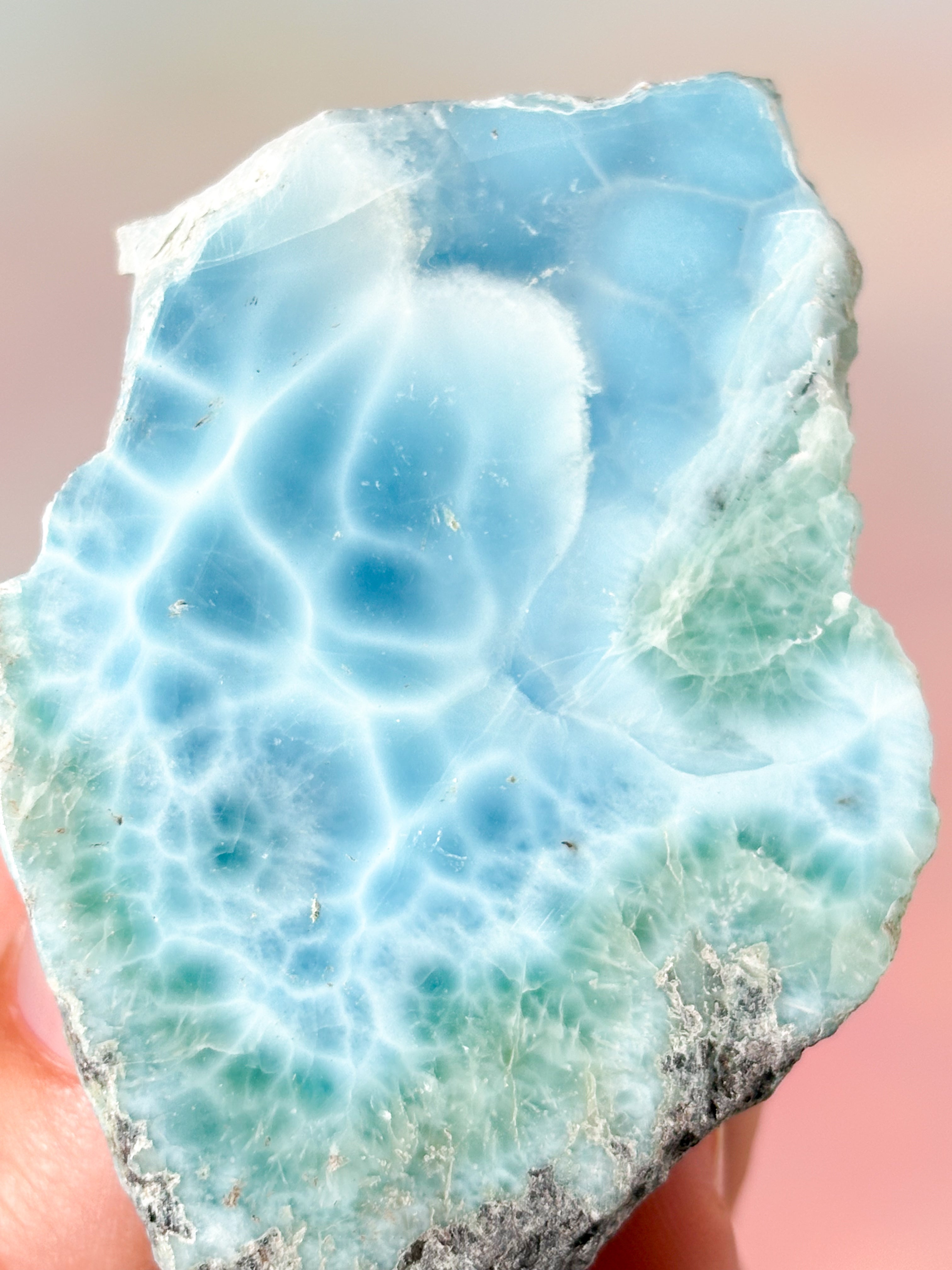 Larimar Rå Poleret (Nr. 53) Eksklusiv Kvalitet