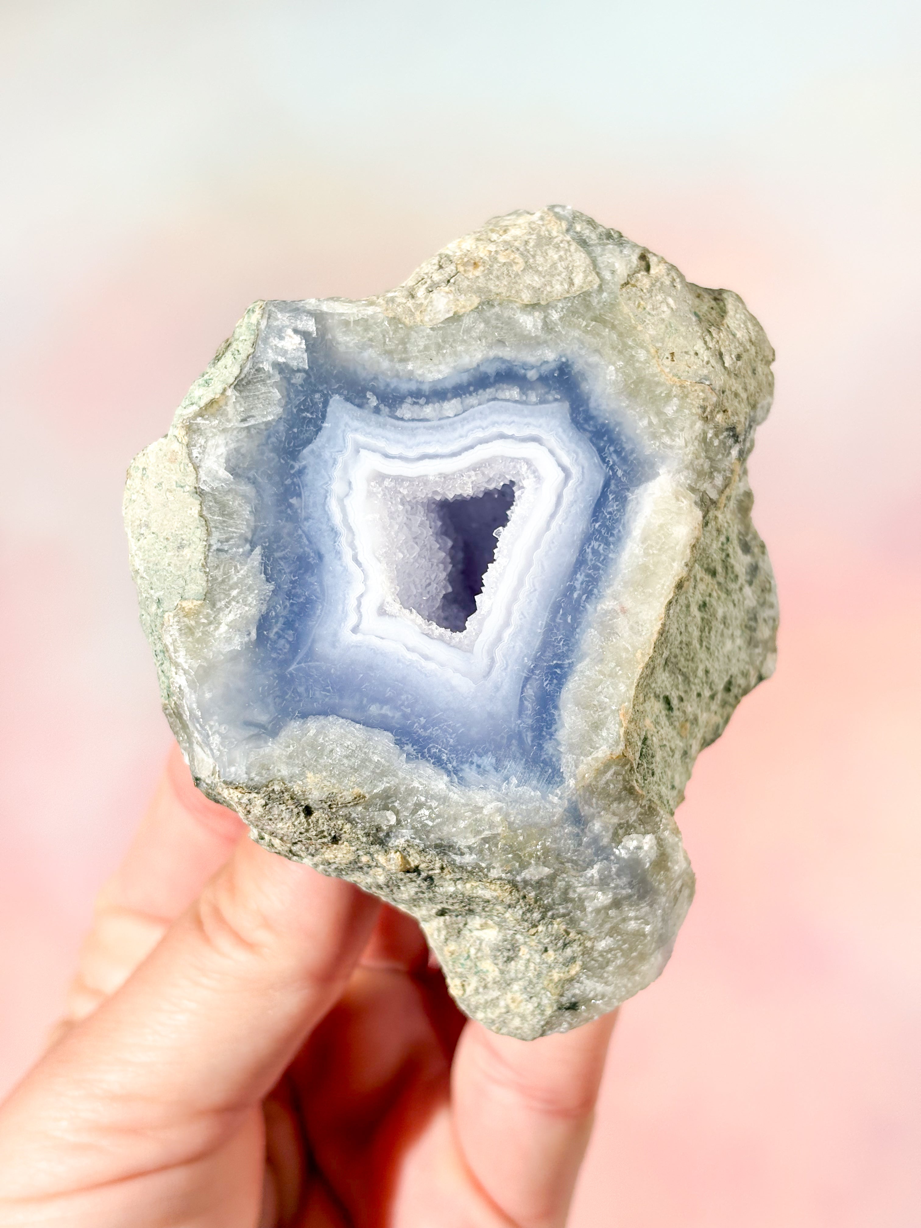 Druzy Blonde Agat Freeform (Nr. 16)