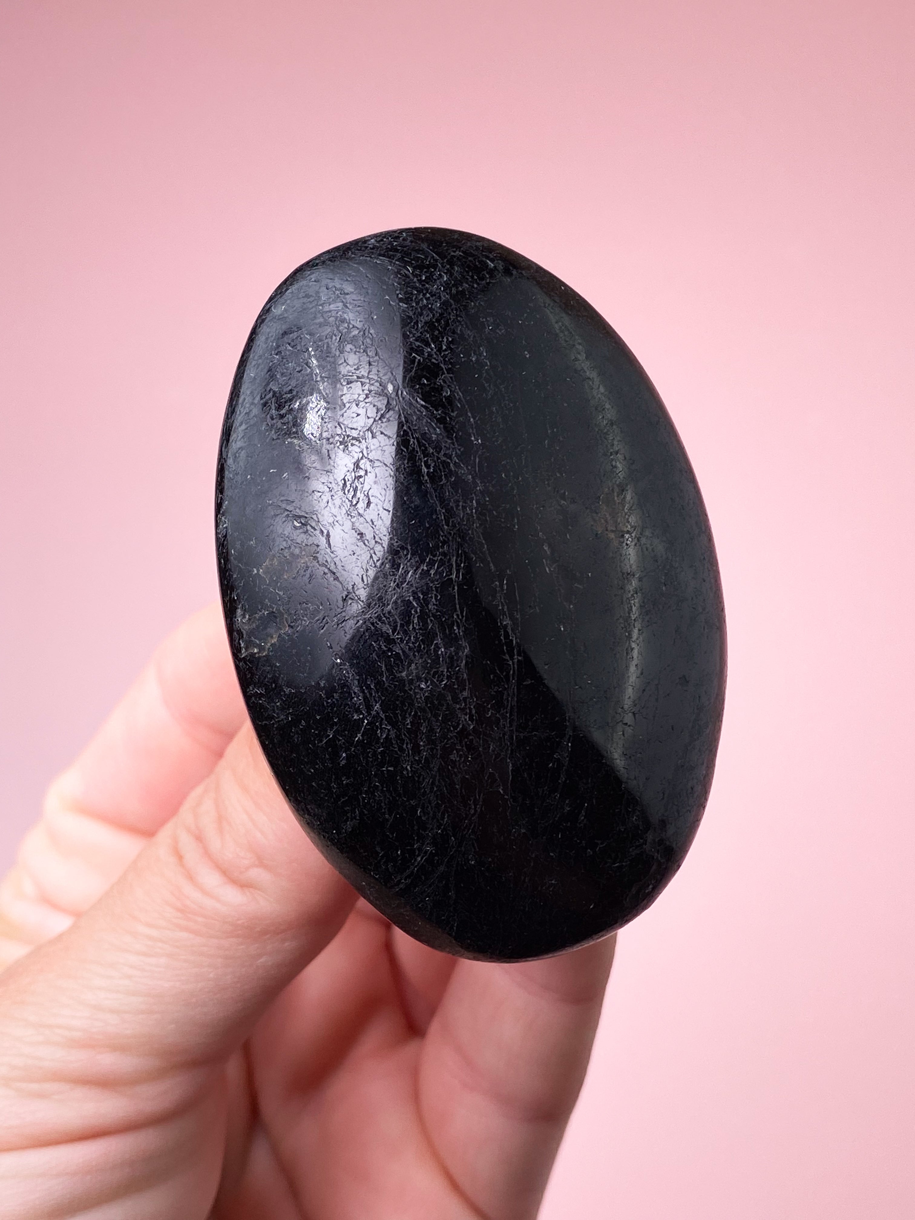 Sort Turmalin Palmstone (Nr. 8)