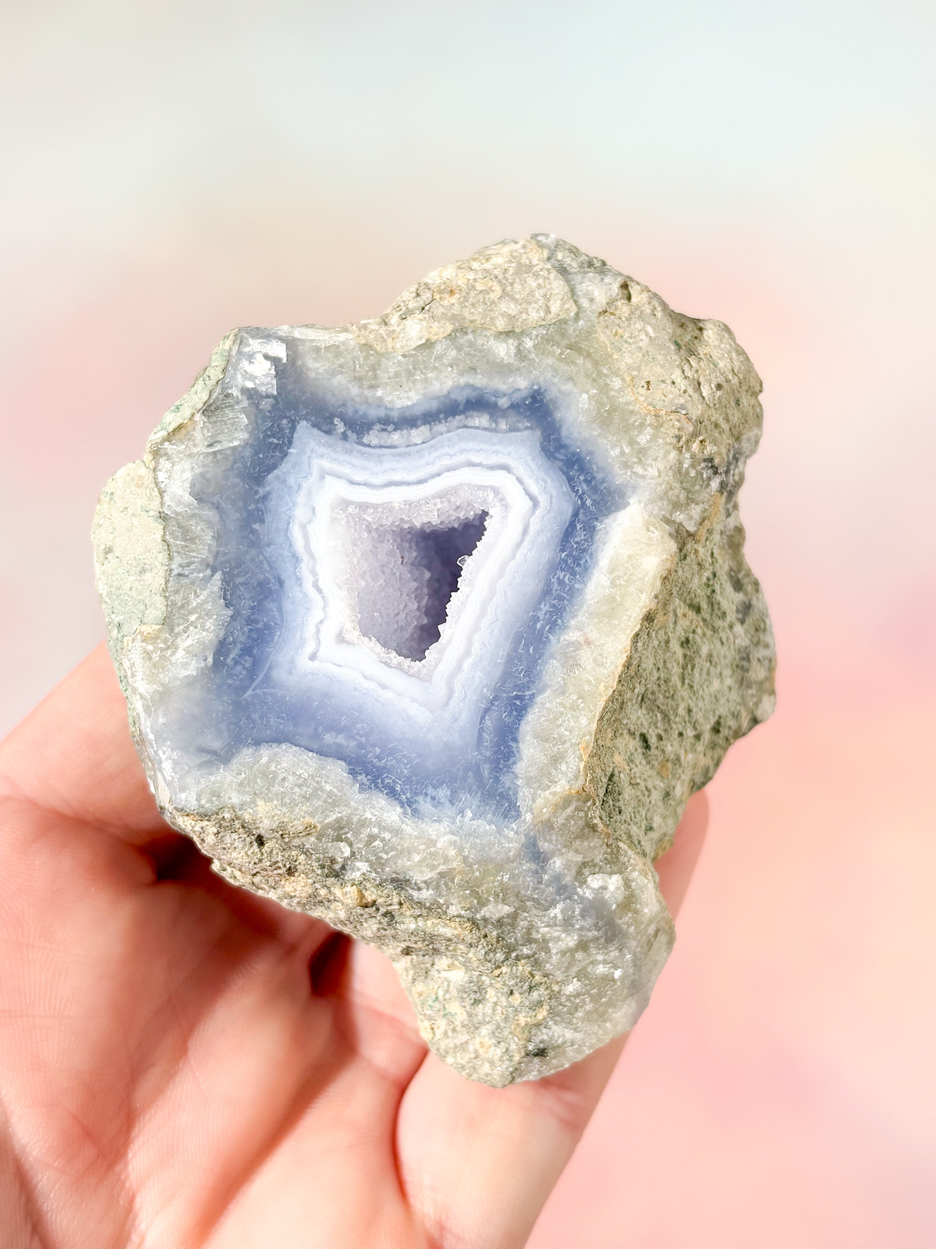 Druzy Blonde Agat Freeform (Nr. 16)