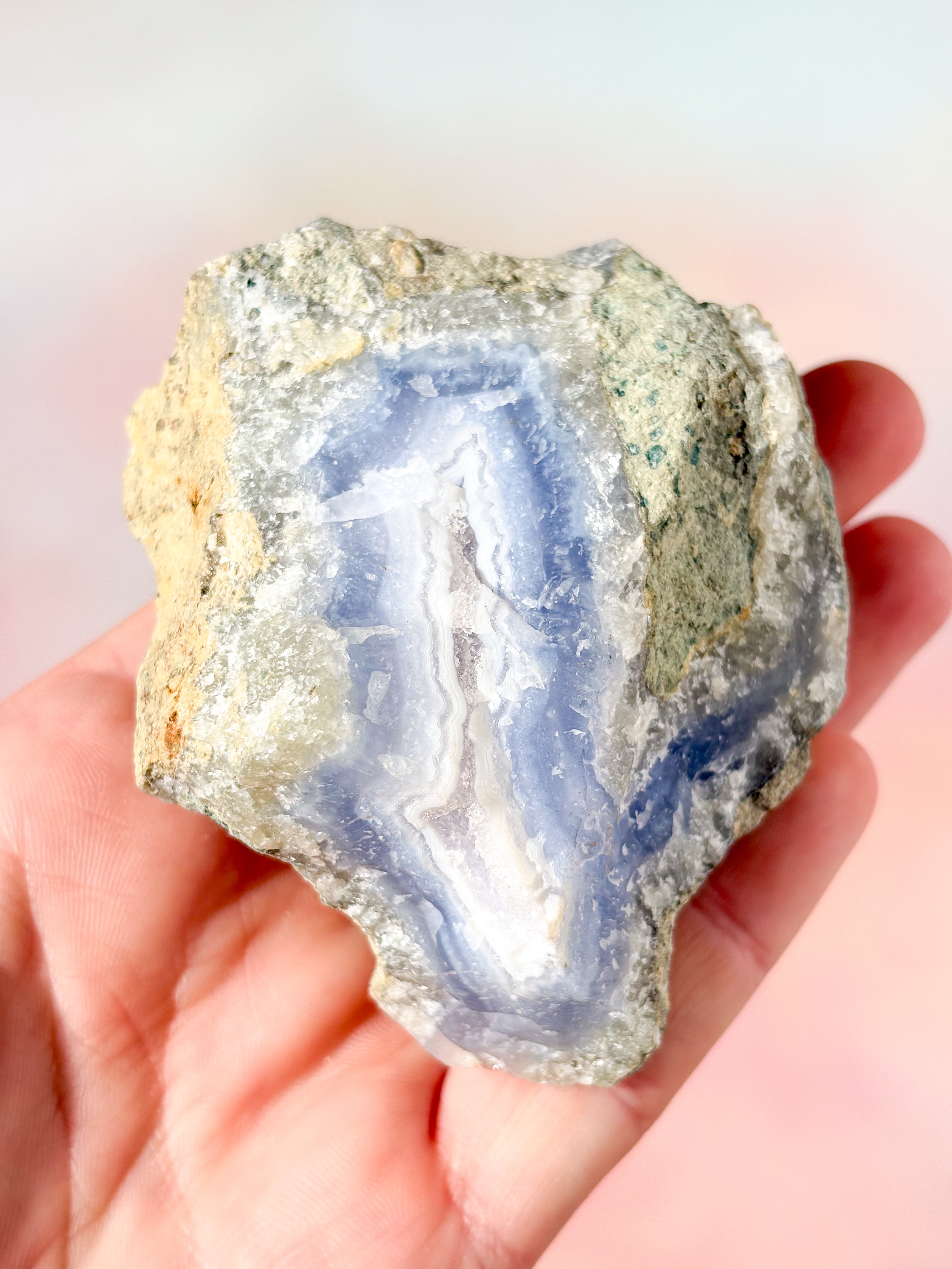 Druzy Blonde Agat Freeform (Nr. 16)