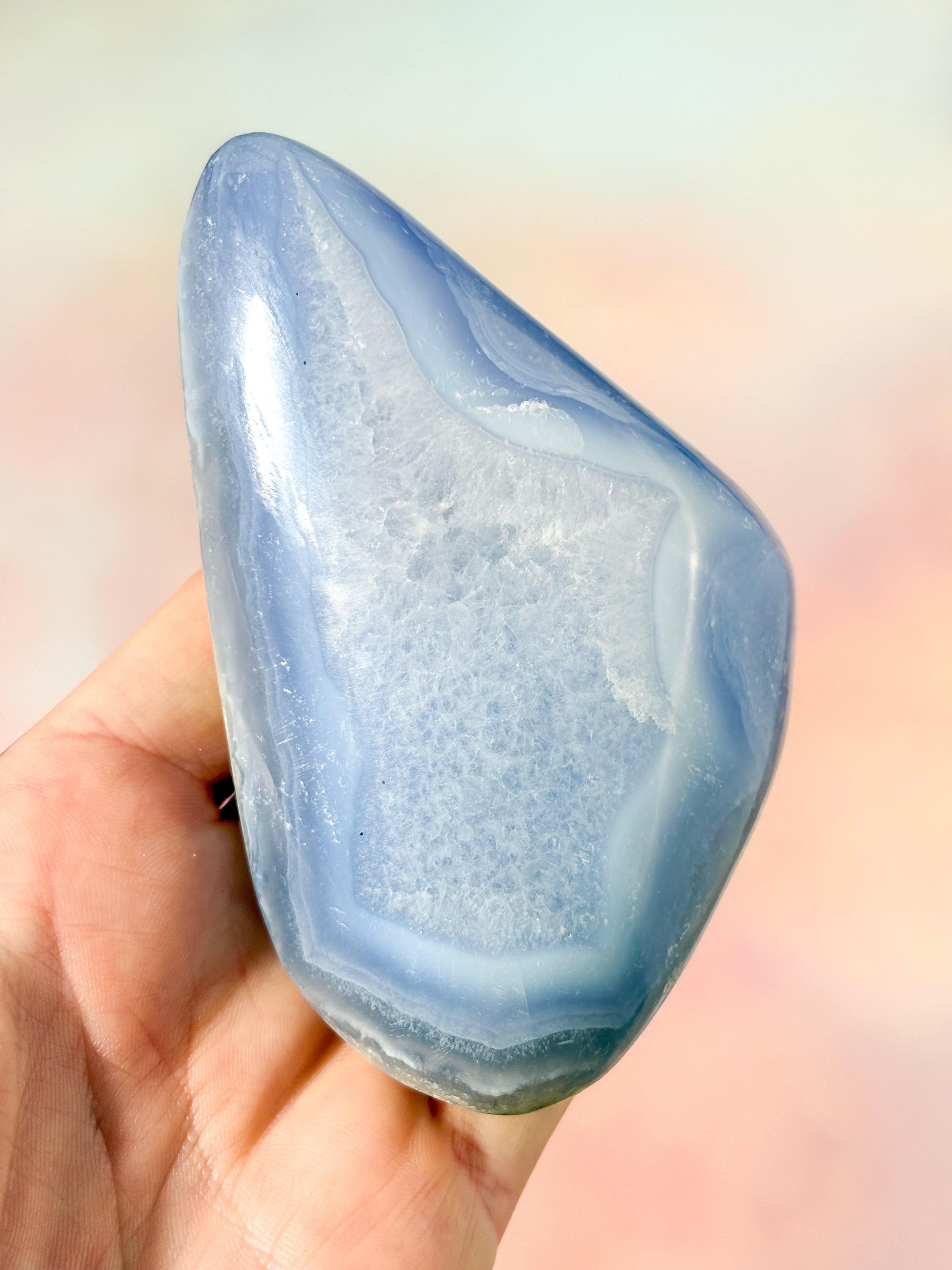 Druzy Blonde Agat Freeform (Nr. 19)
