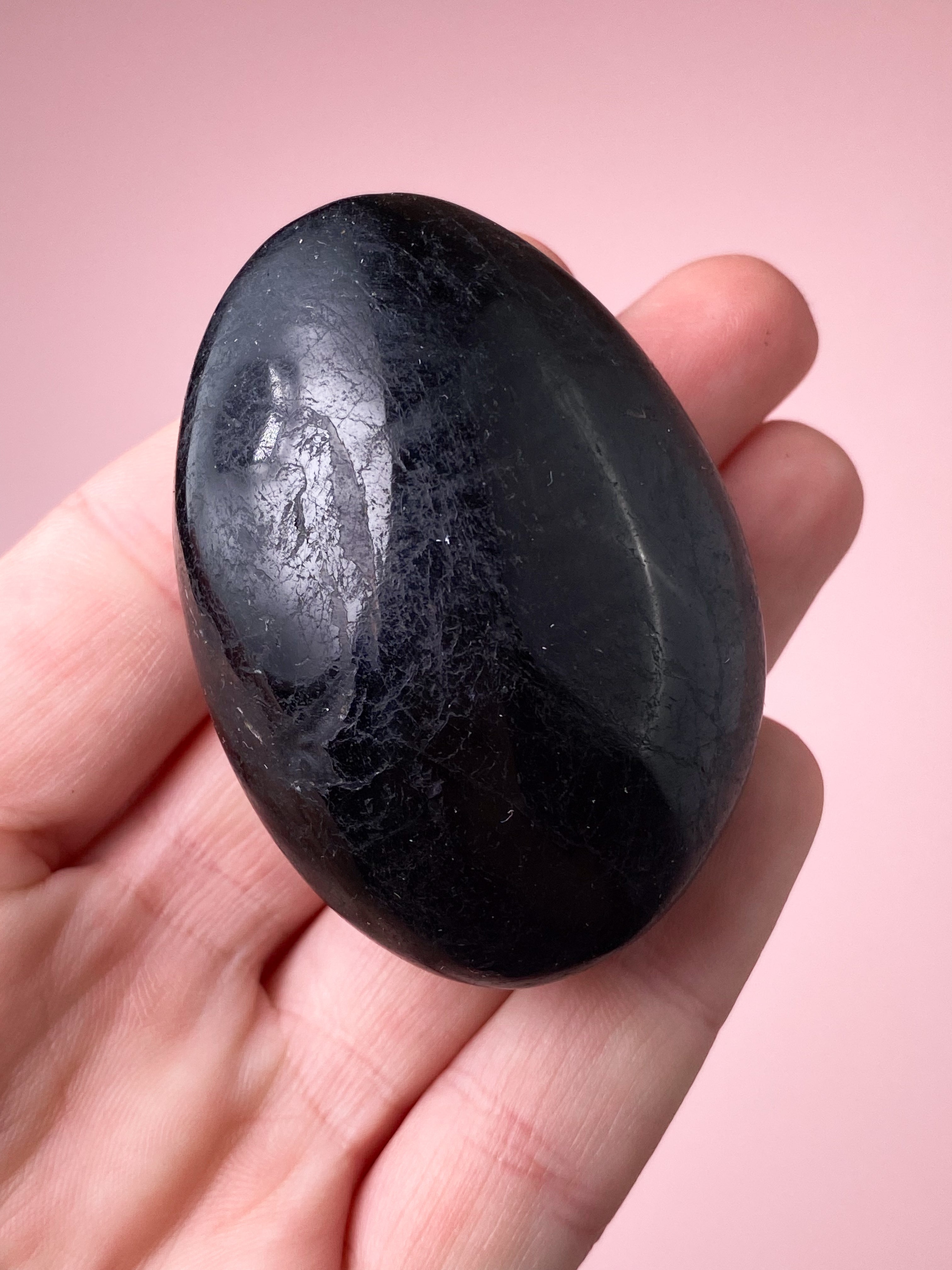 Sort Turmalin Palmstone (Nr. 10)