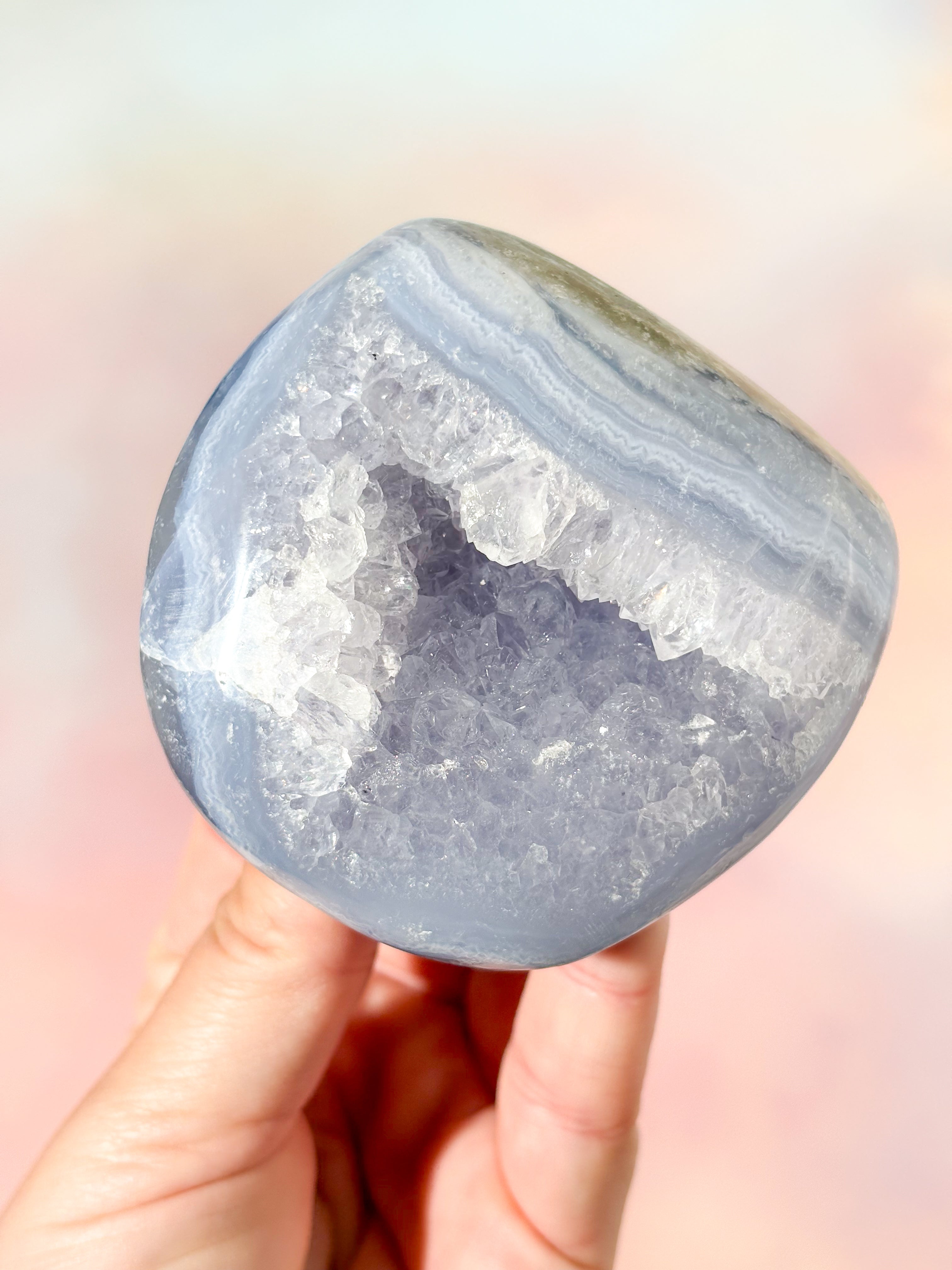 Druzy Blonde Agat Freeform (Nr. 20)