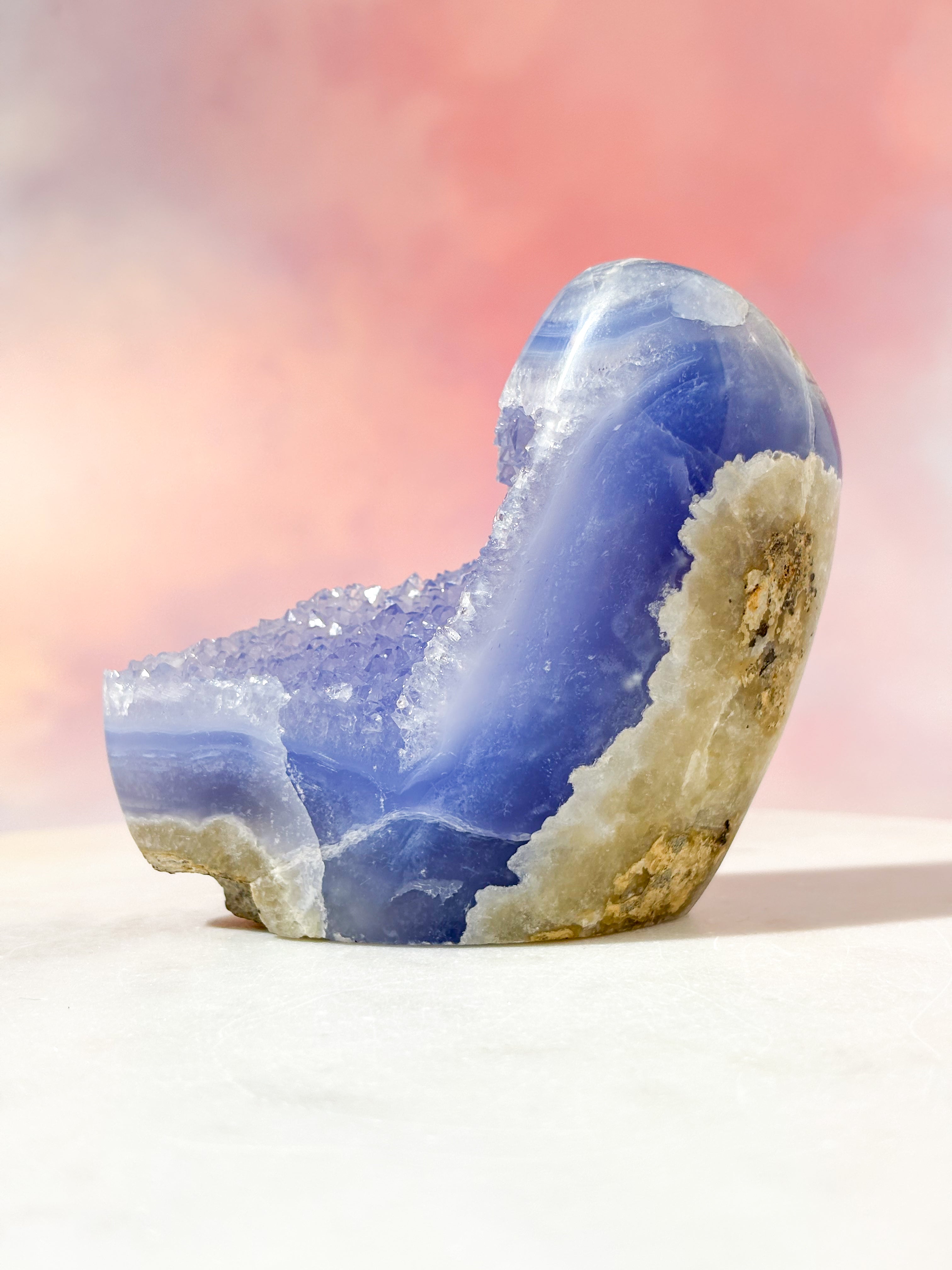 Druzy Blonde Agat Freeform (Nr. 17)