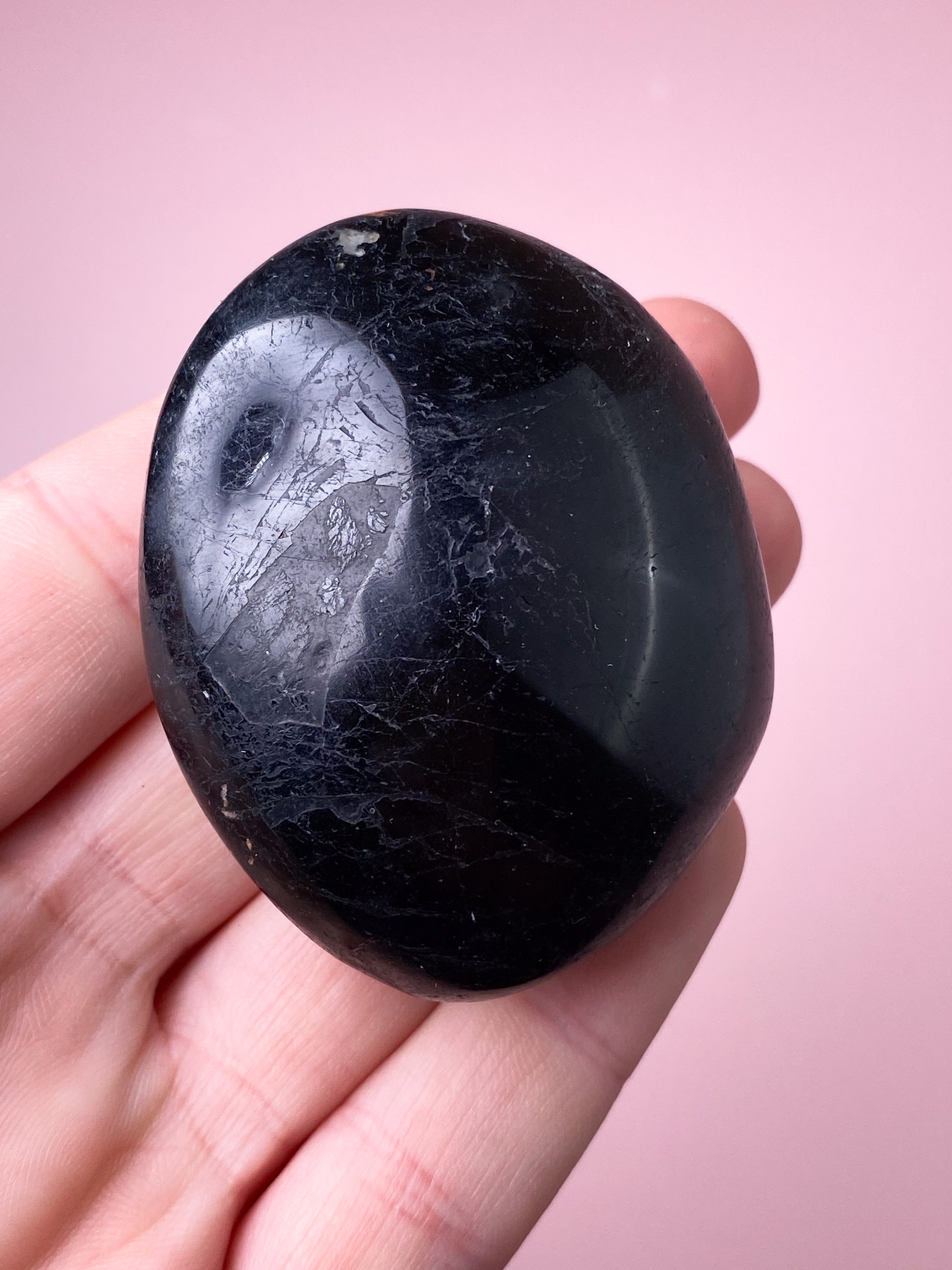 Sort Turmalin Palmstone (Nr. 14)