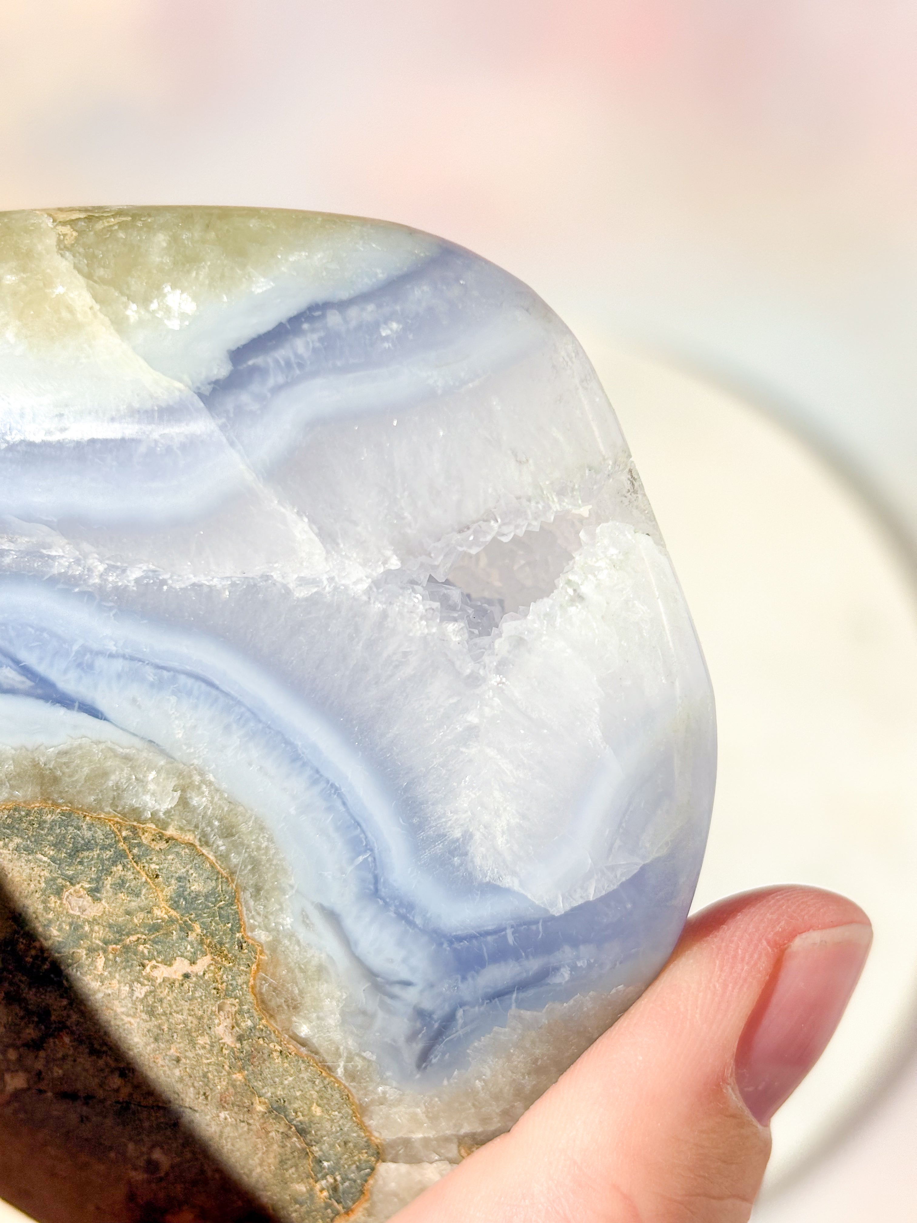 Druzy Blonde Agat Freeform (Nr. 18)