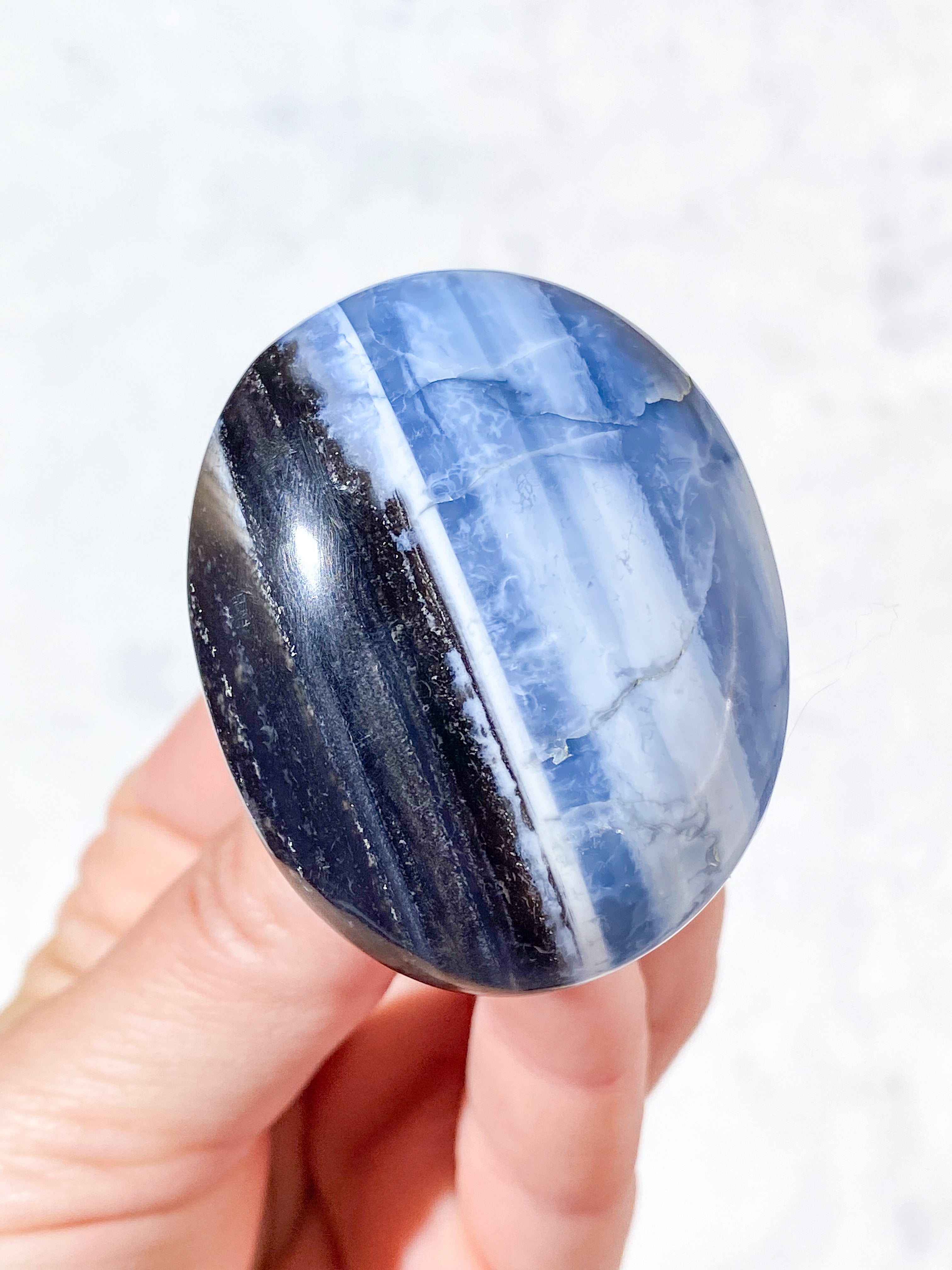 Blå Opal Palmstone (Nr.2)