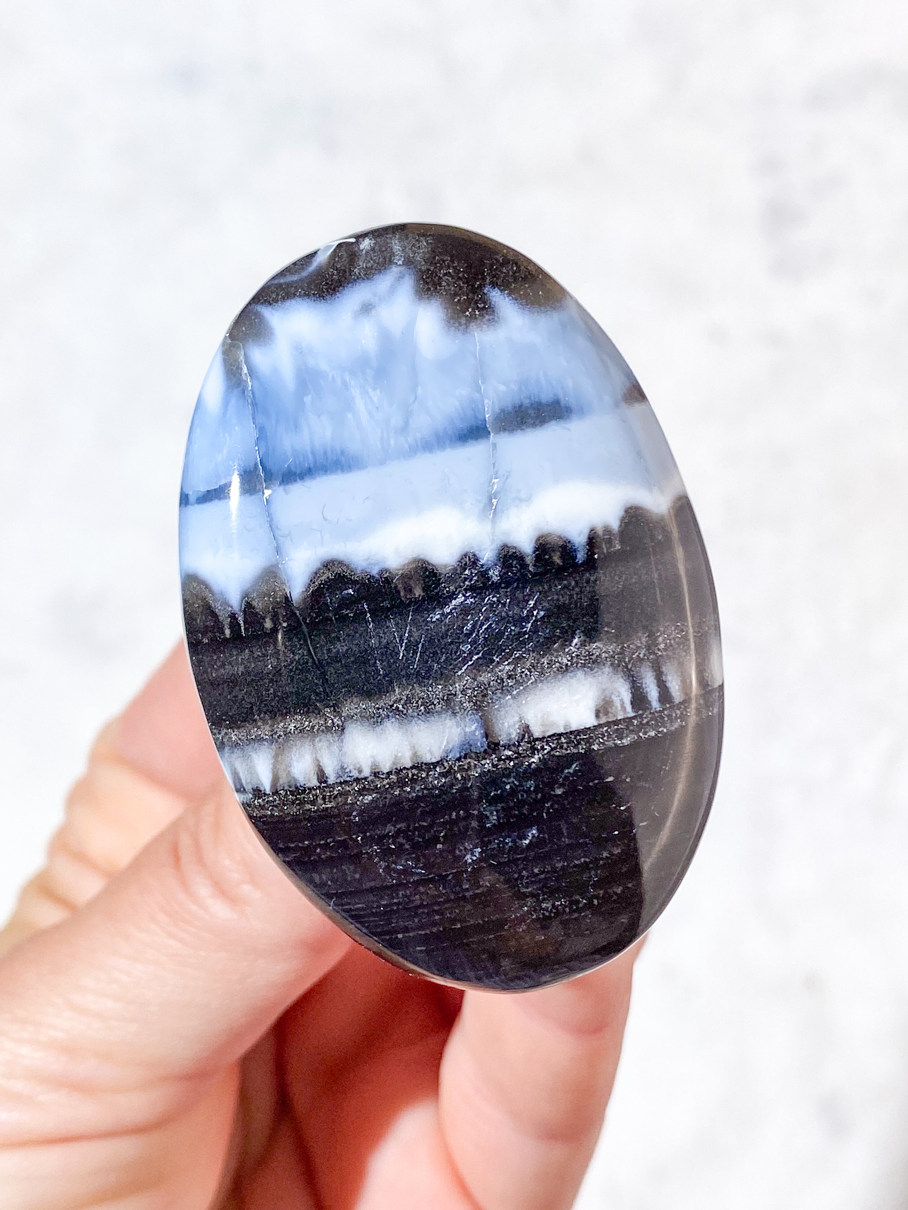 Blå Opal Palmstone (Nr. 3)