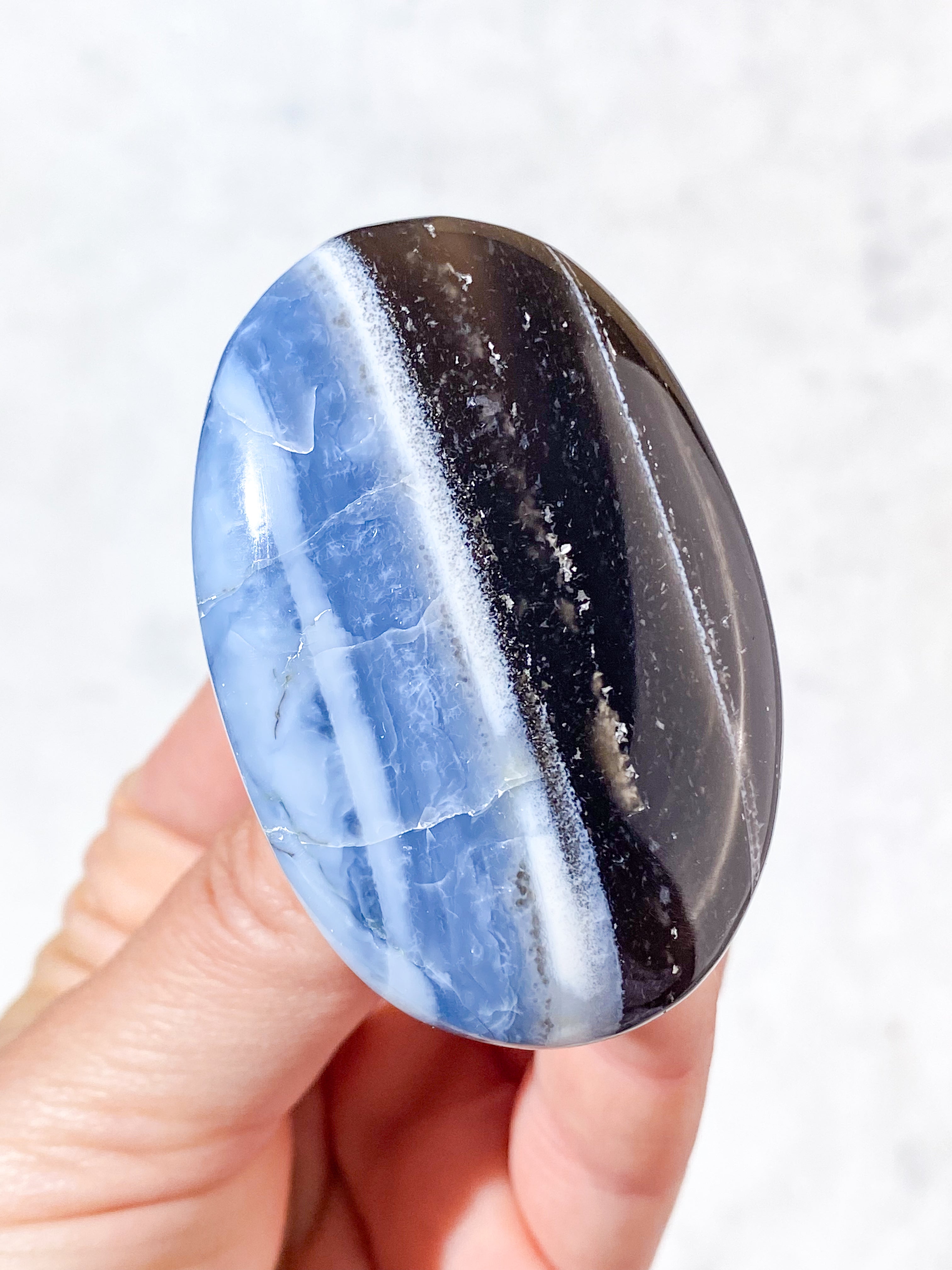 Blå Opal Palmstone (Nr. 5)