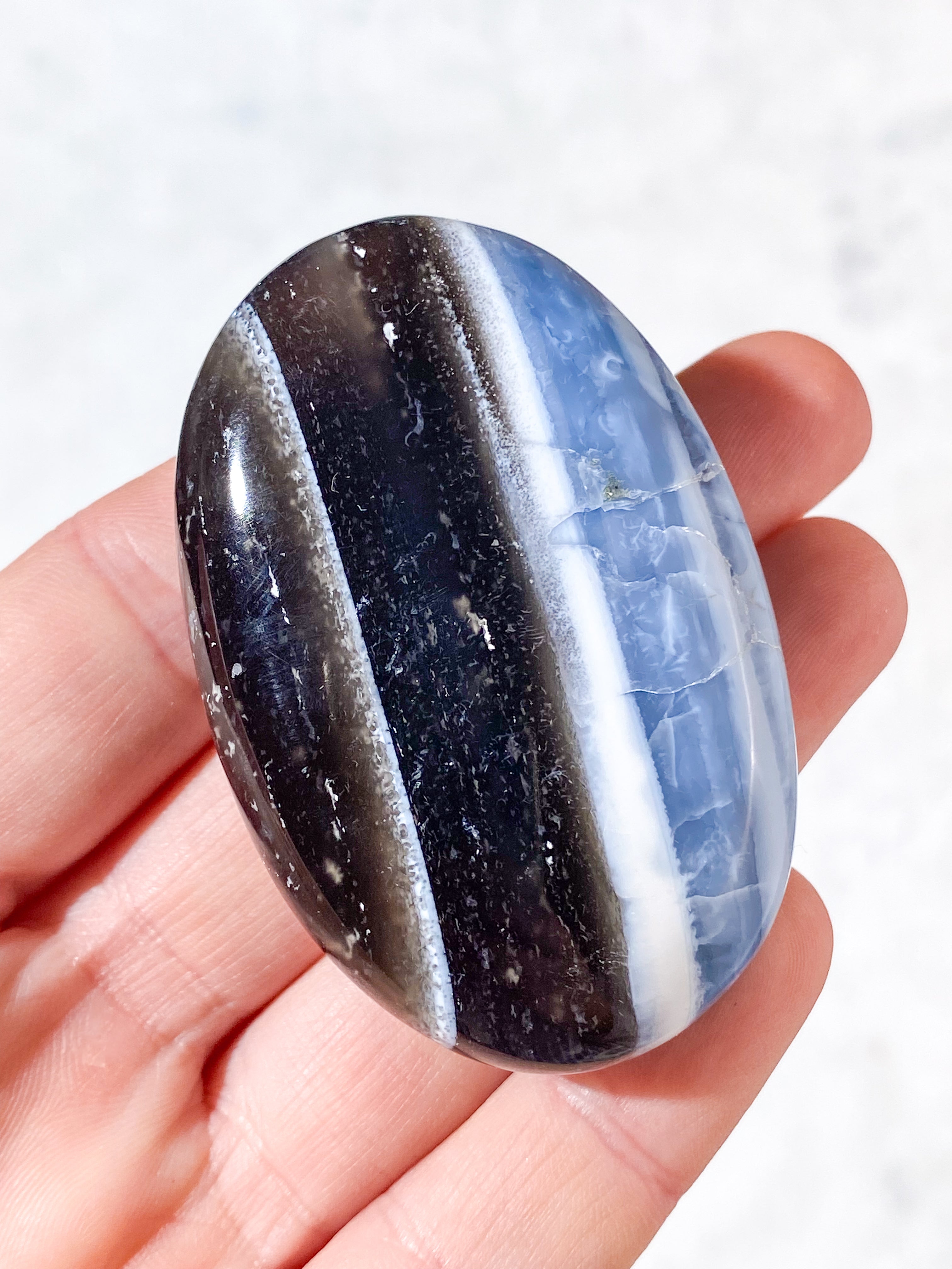 Blå Opal Palmstone (Nr. 5)