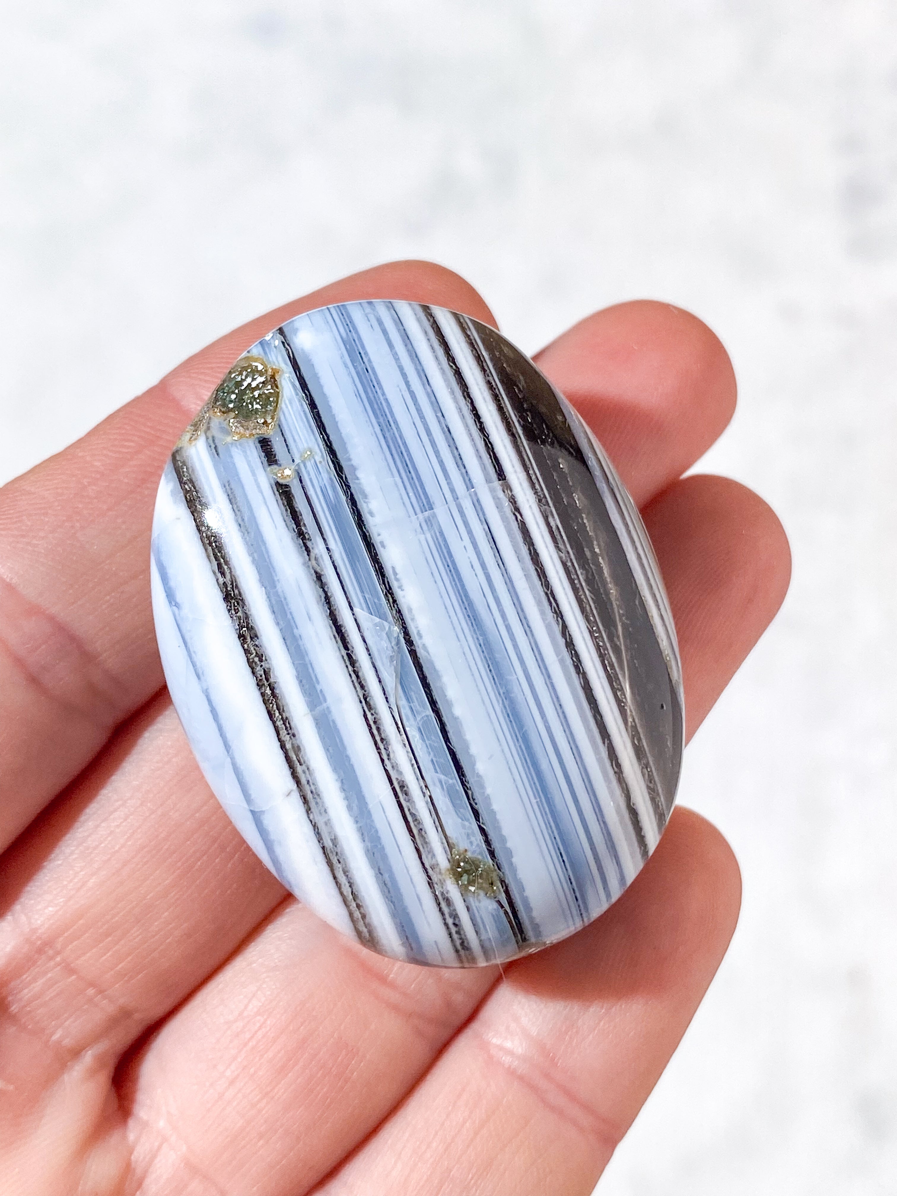 Blå Opal Palmstone (Nr. 6)
