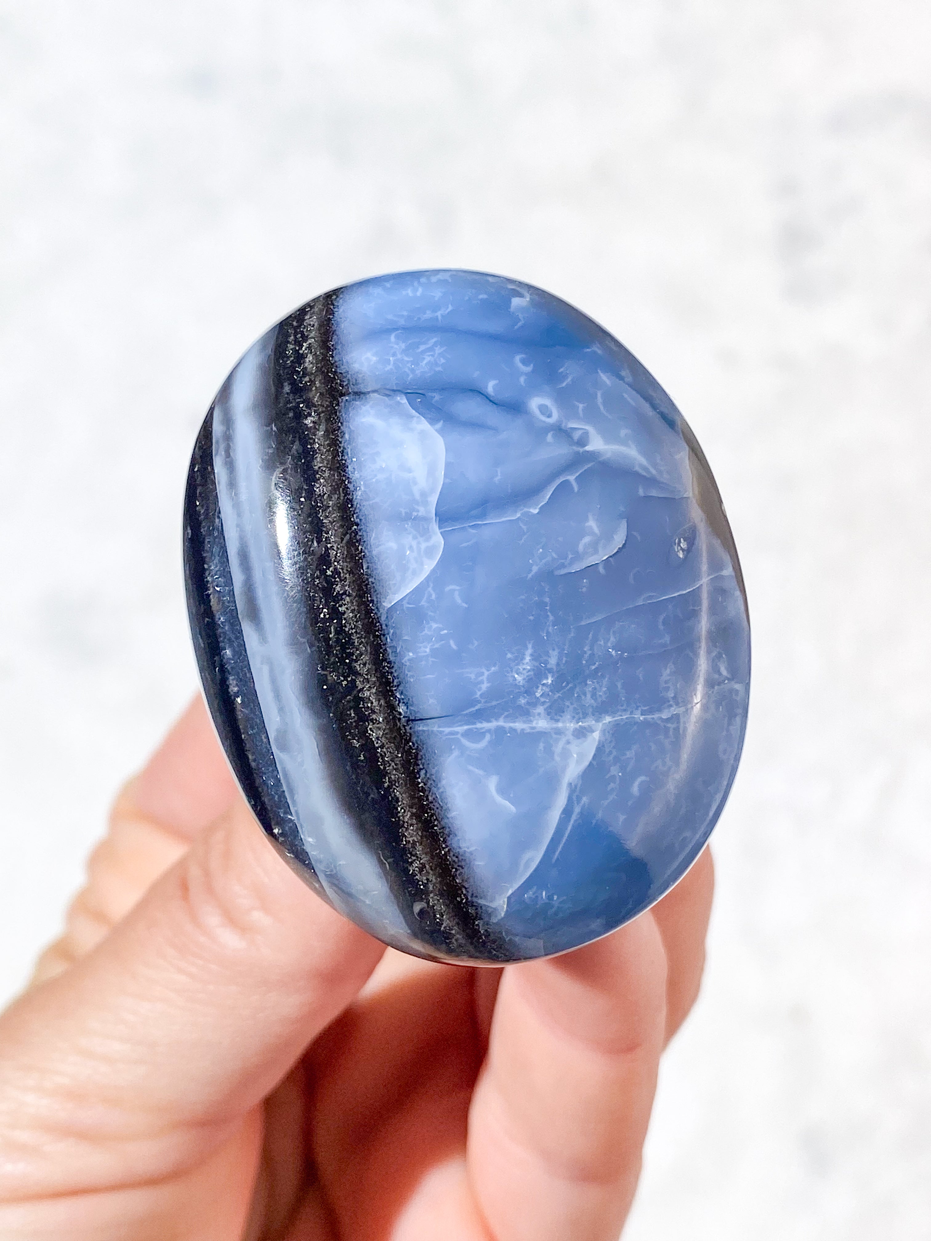 Blå Opal Palmstone (Nr. 8)