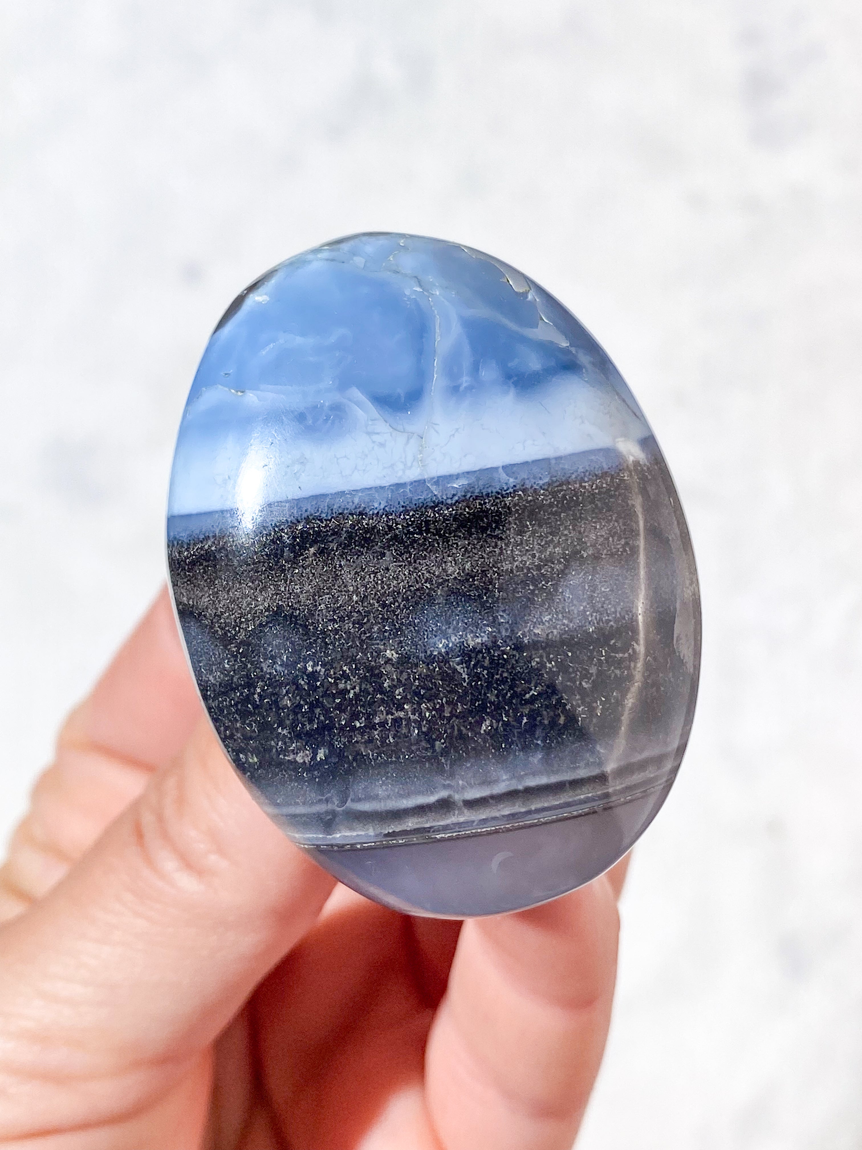 Blå Opal Palmstone (Nr. 14)