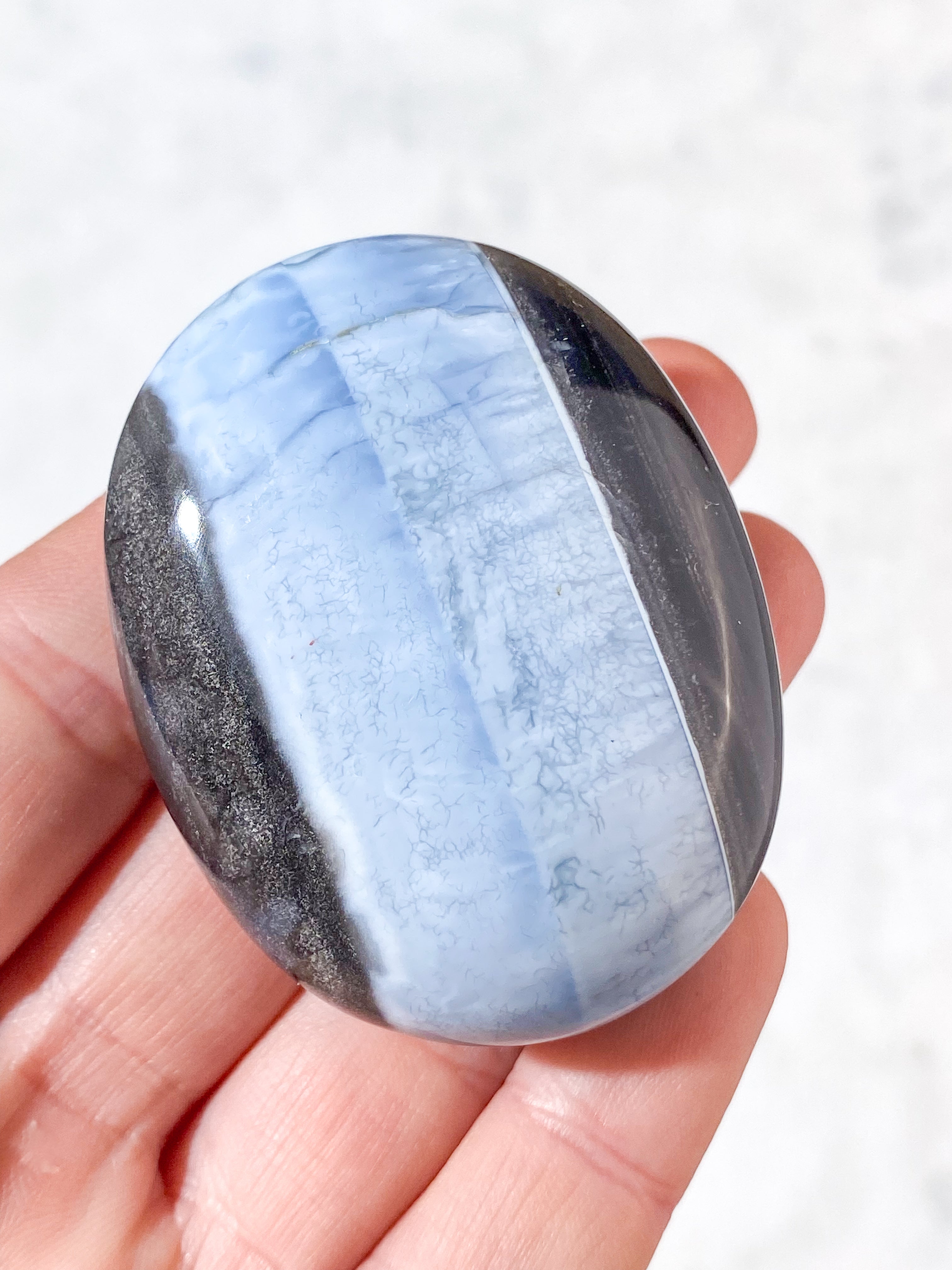 Blå Opal Palmstone (Nr. 21)