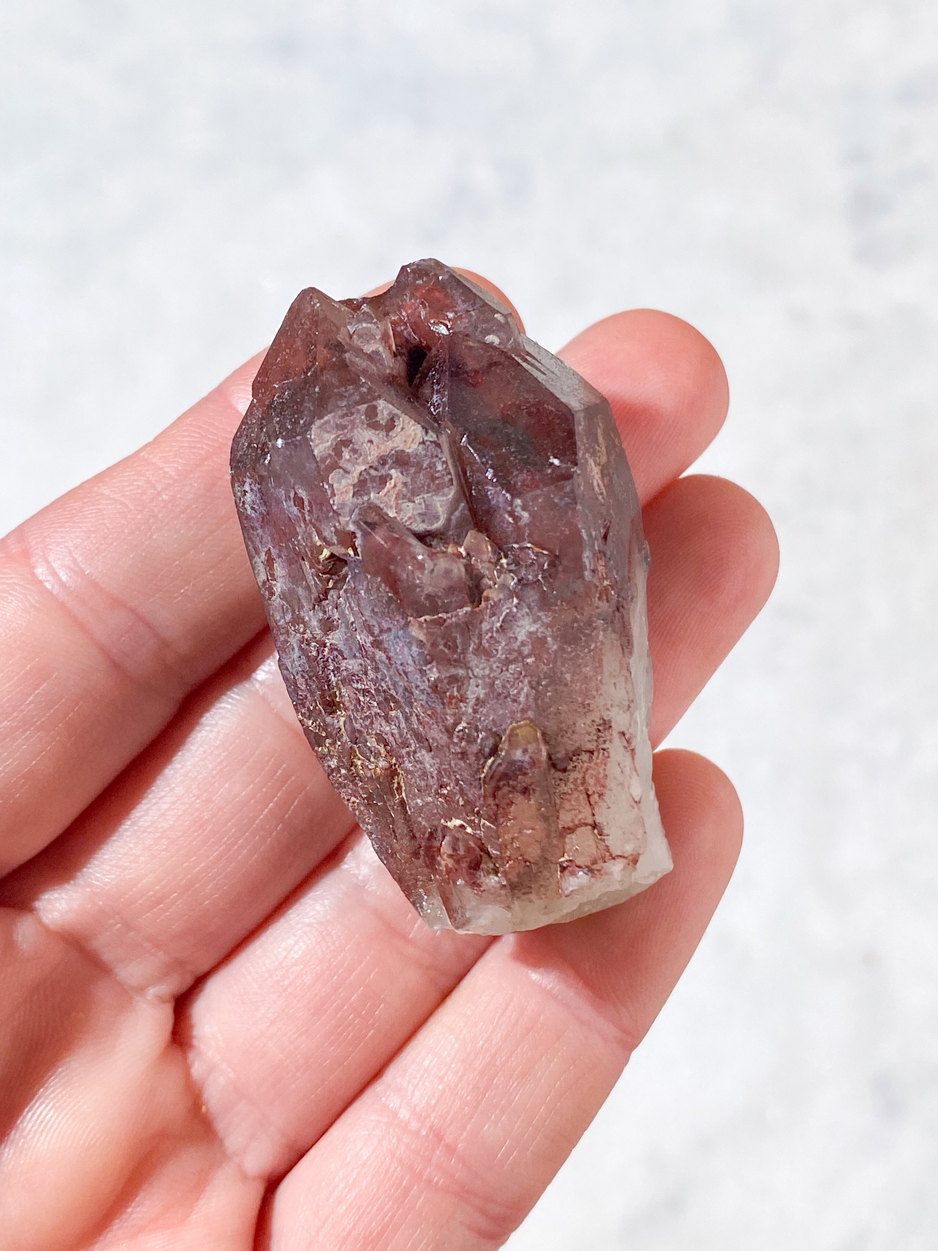 Rød Lithium Kvarts Spids (Nr. 13)