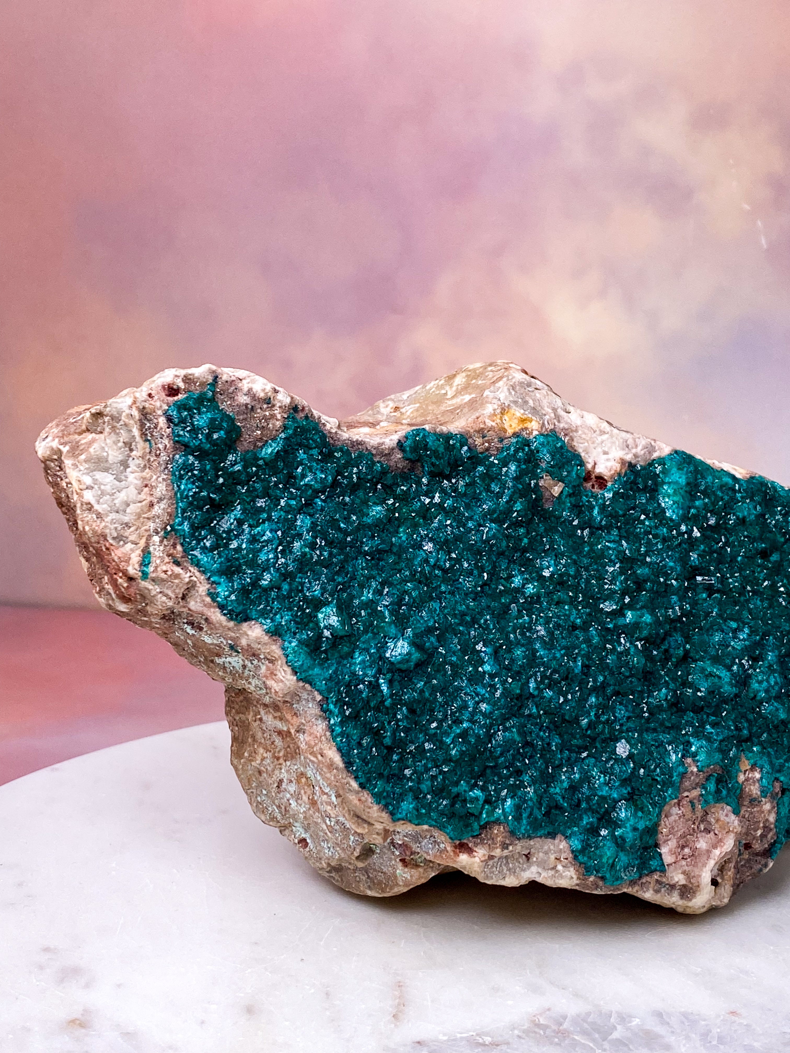 Kæmpe Dioptase Klynge (Nr. 1)