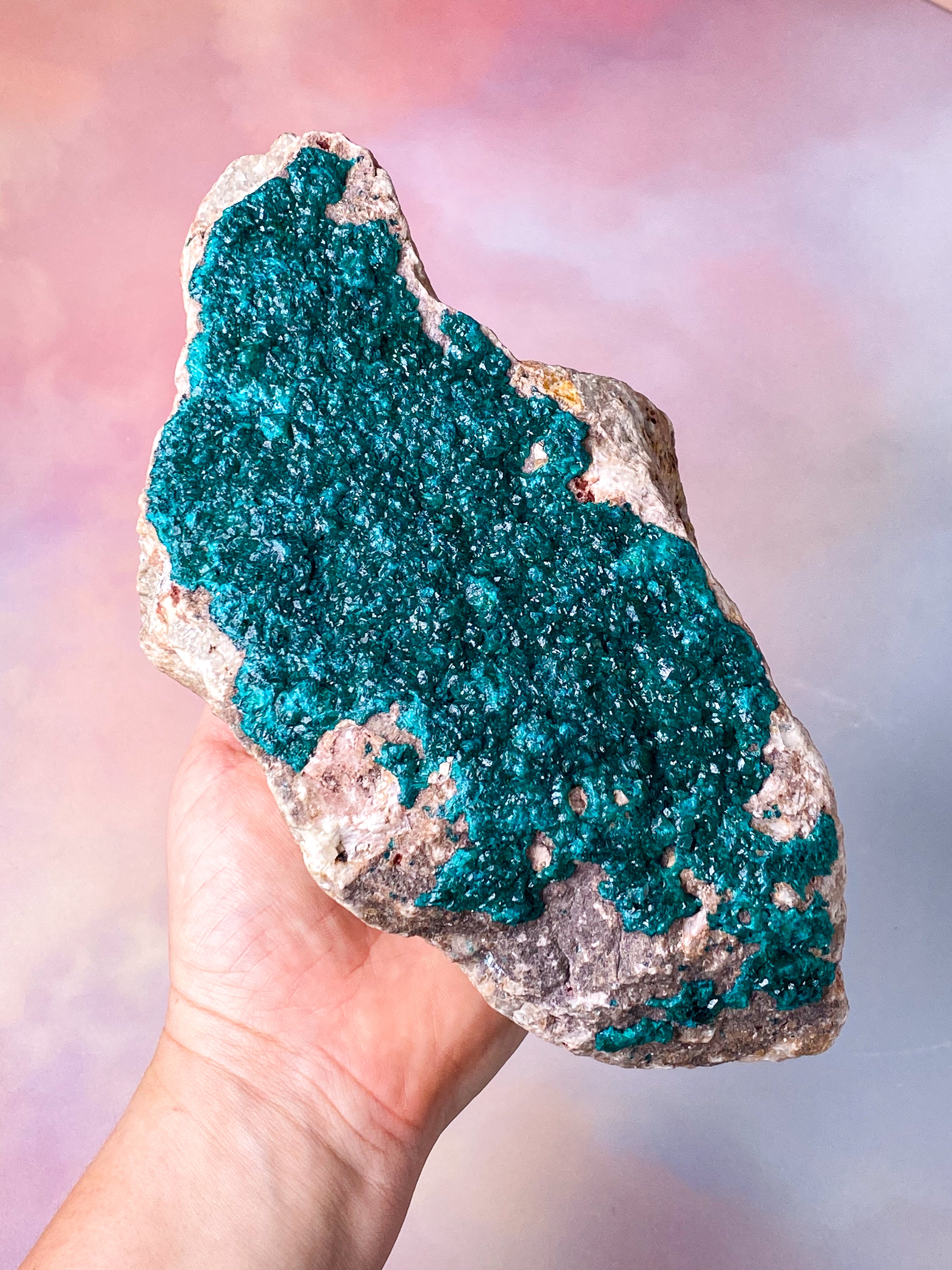 Kæmpe Dioptase Klynge (Nr. 1)