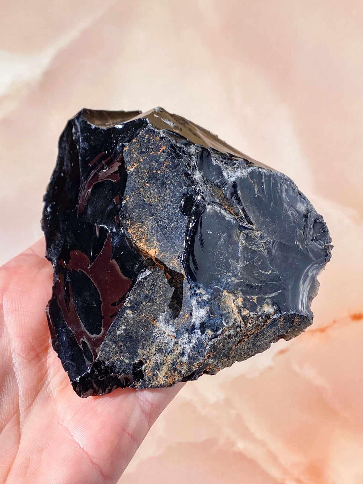 Rå Sort Obsidian (Nr. 2)