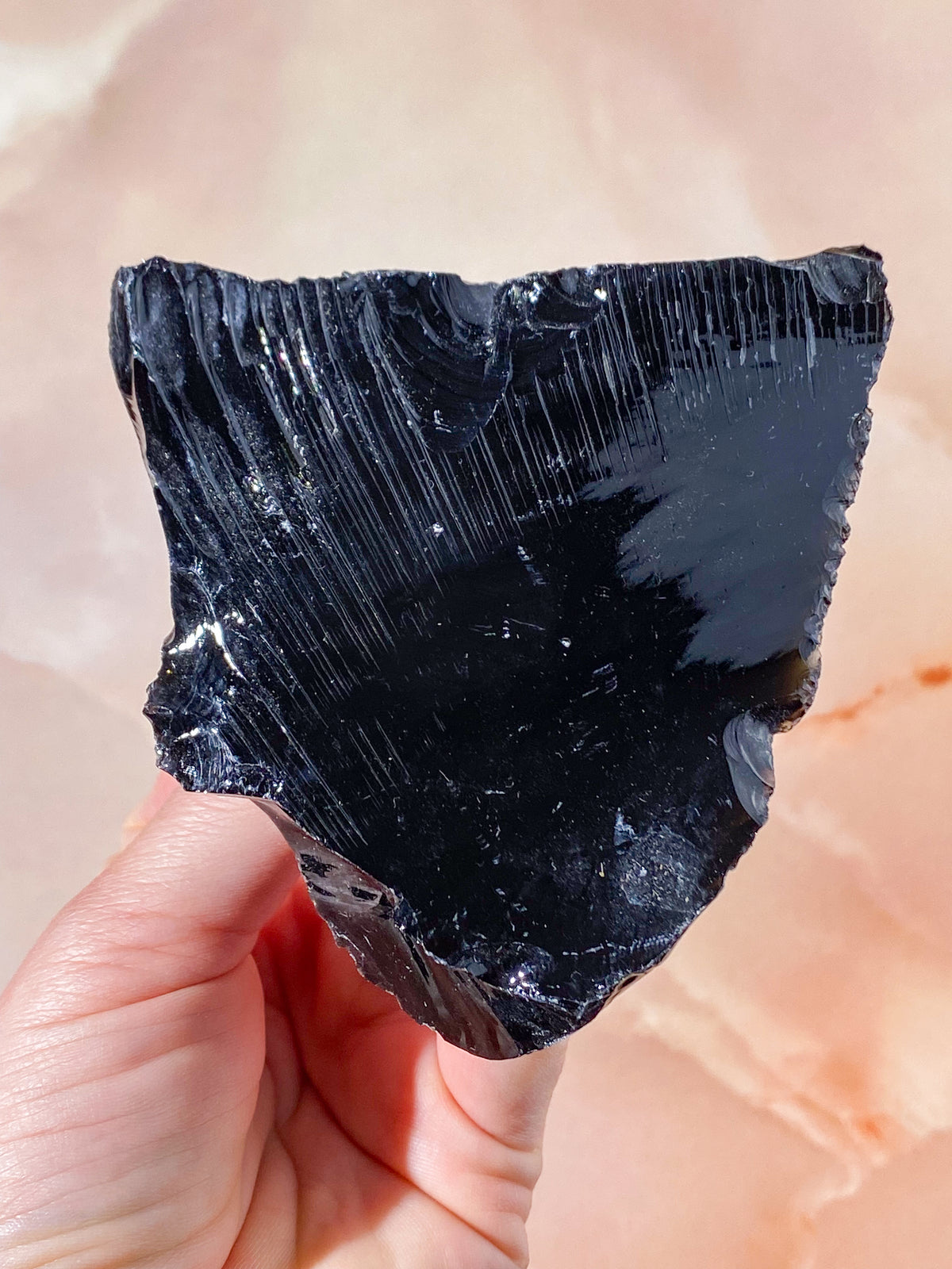 Rå Sort Obsidian (Nr. 3)