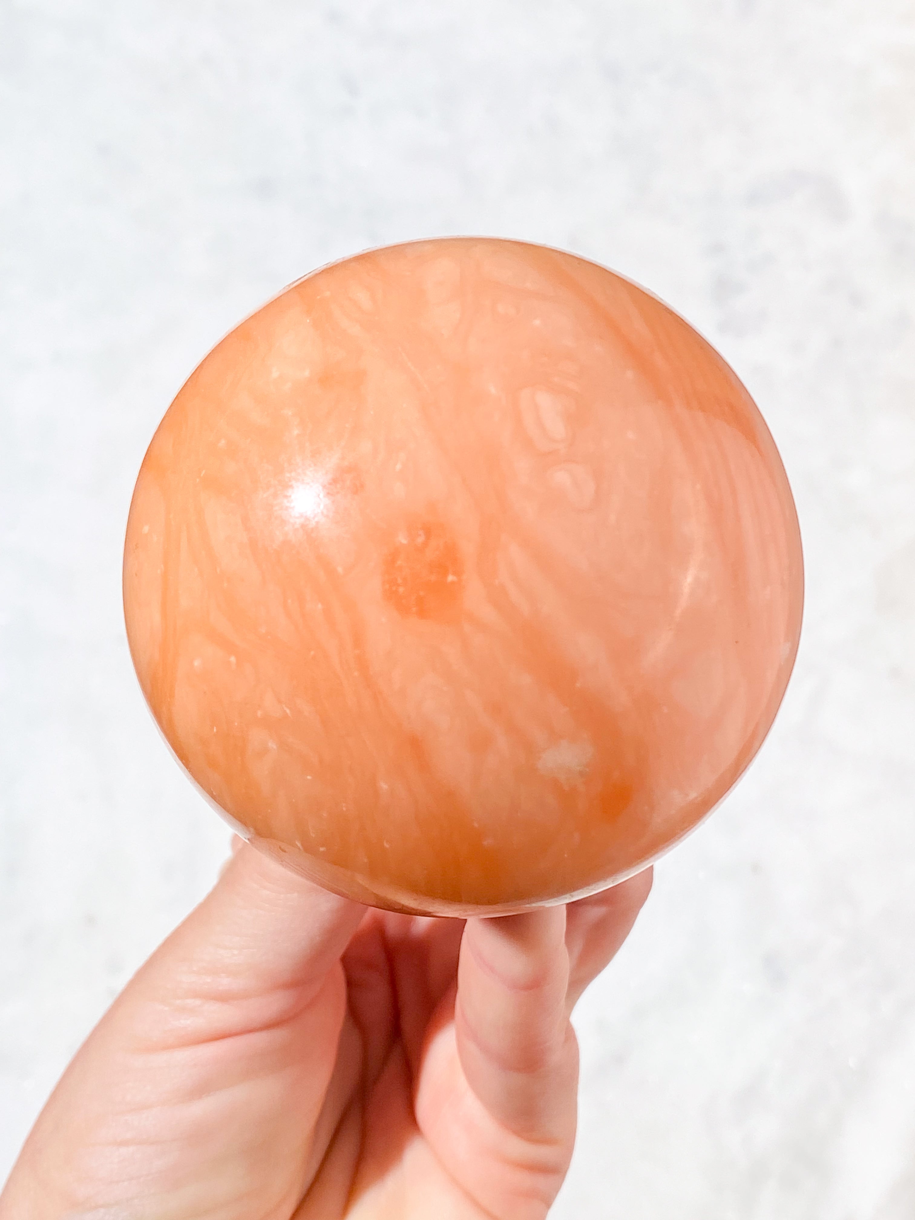Orange Twist Calcit Kugle (Nr. 1)