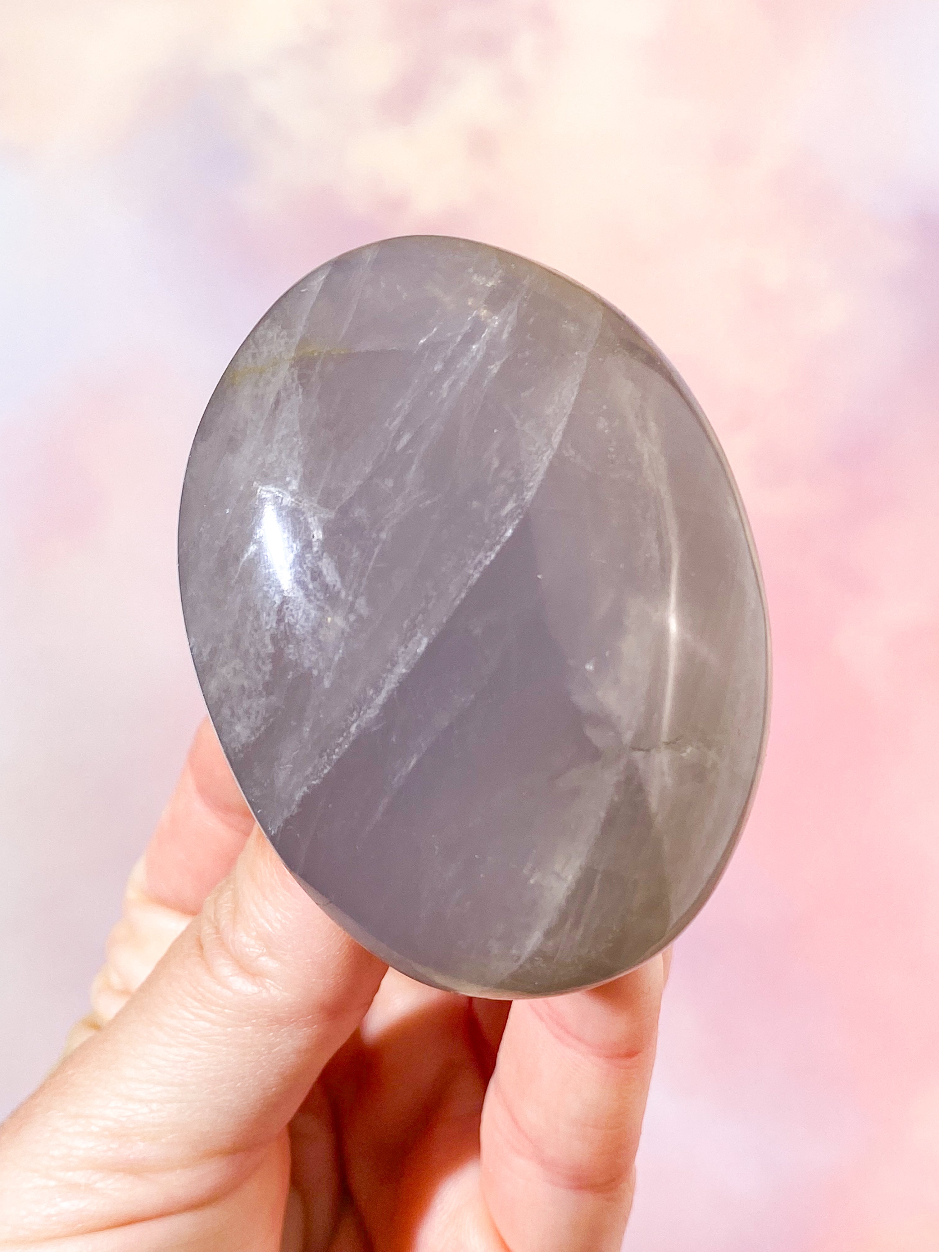 Blå Rosakvarts Palmstone (Nr. 1)