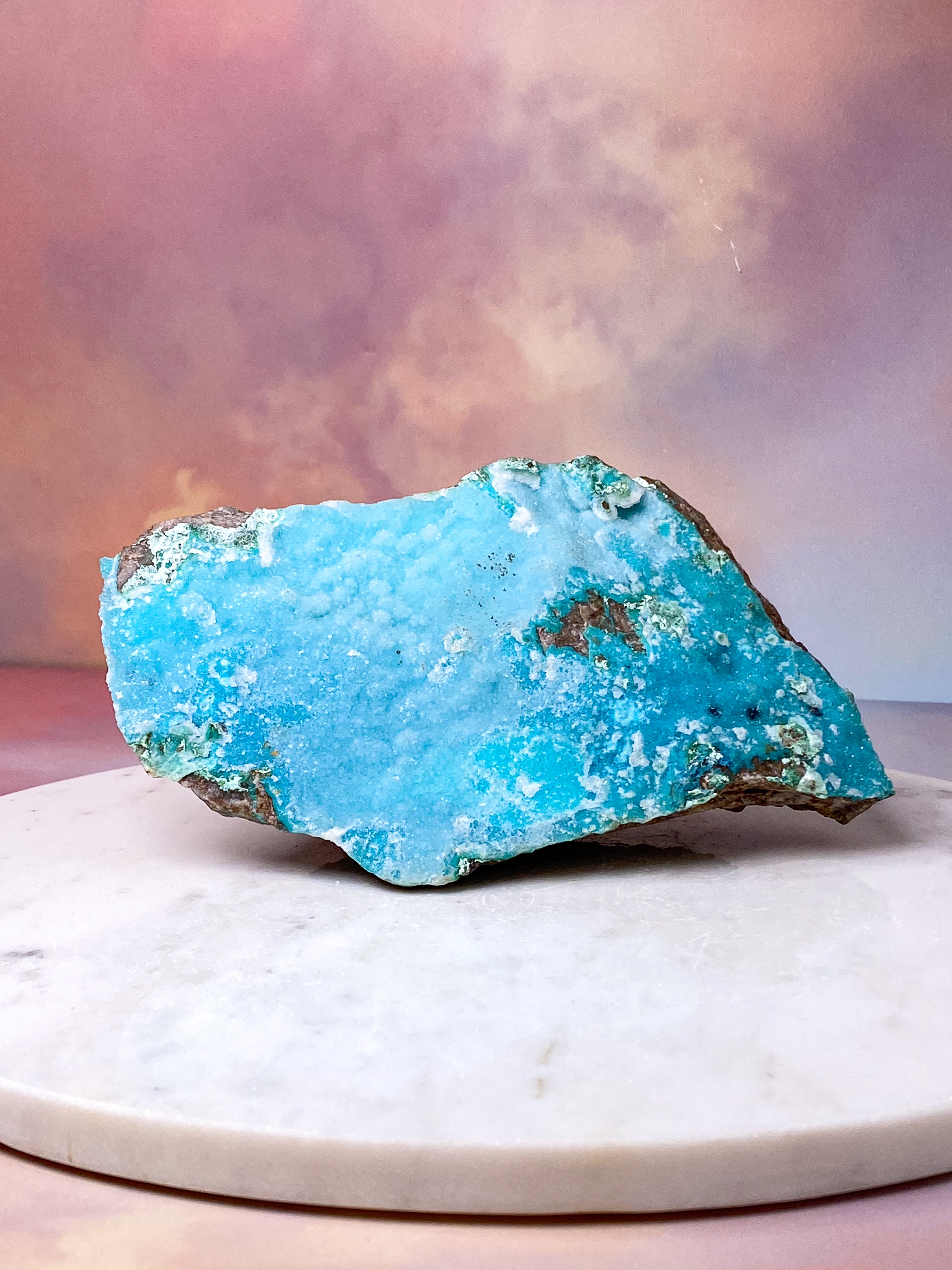 Kæmpe Druzy Chrysocolla (Nr. 1)