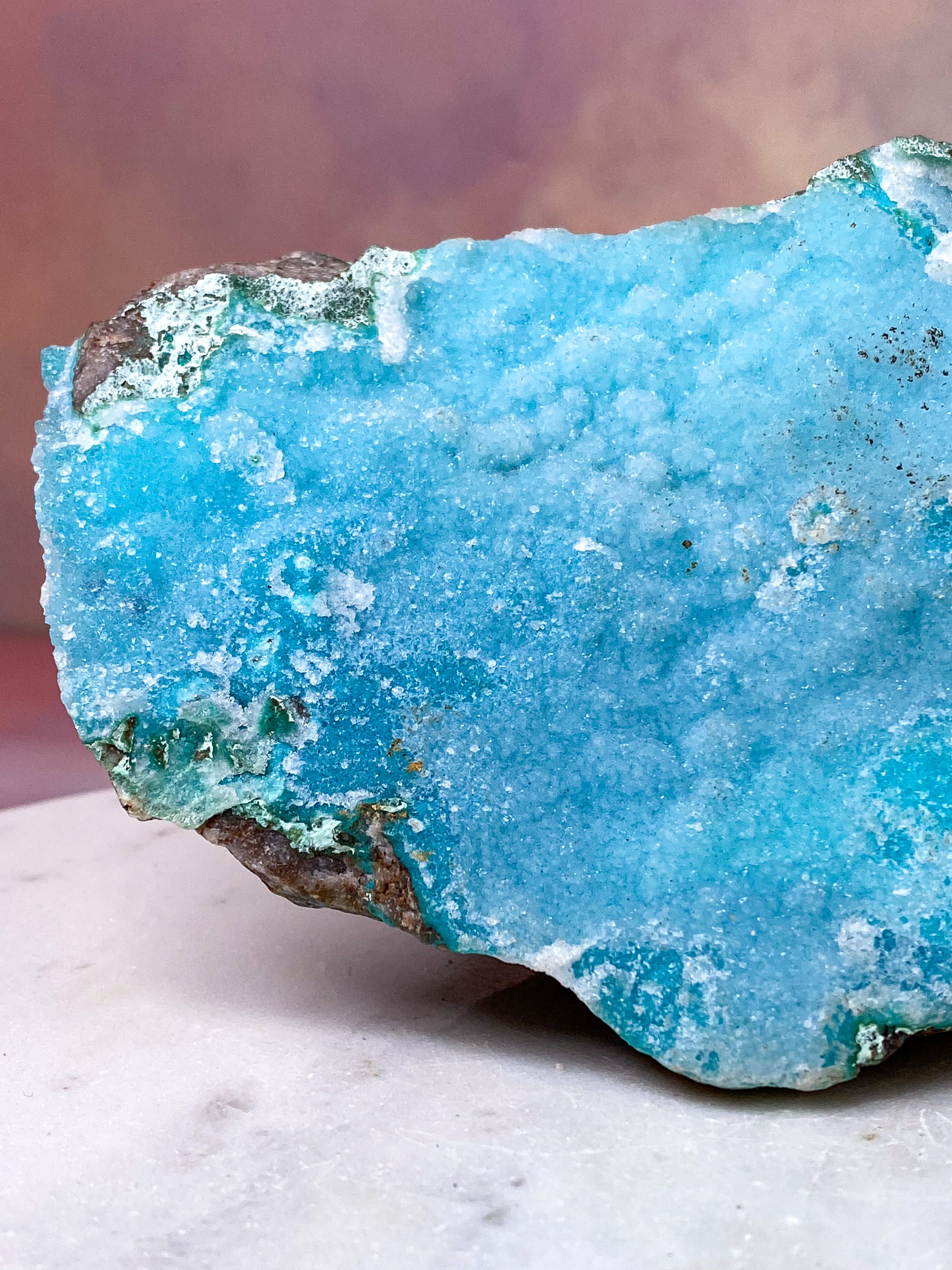 Kæmpe Druzy Chrysocolla (Nr. 1)