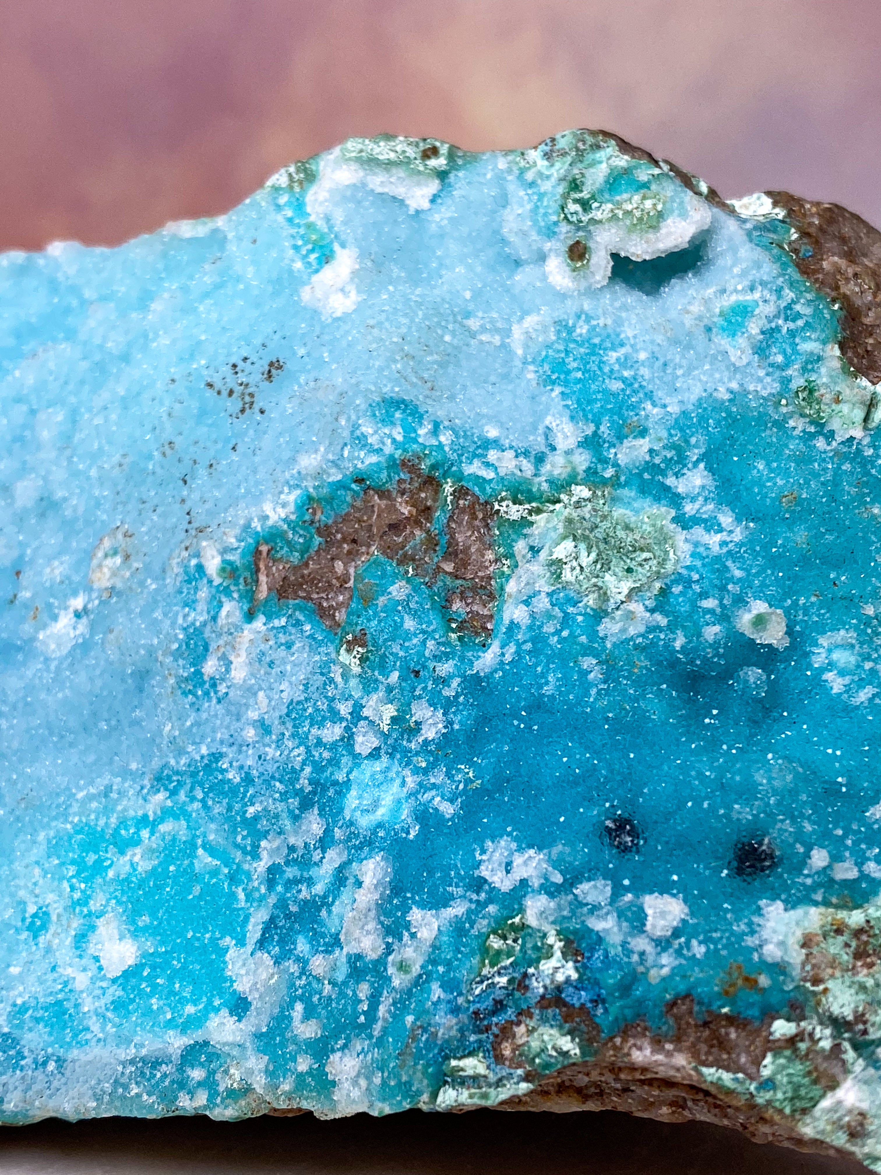 Kæmpe Druzy Chrysocolla (Nr. 1)