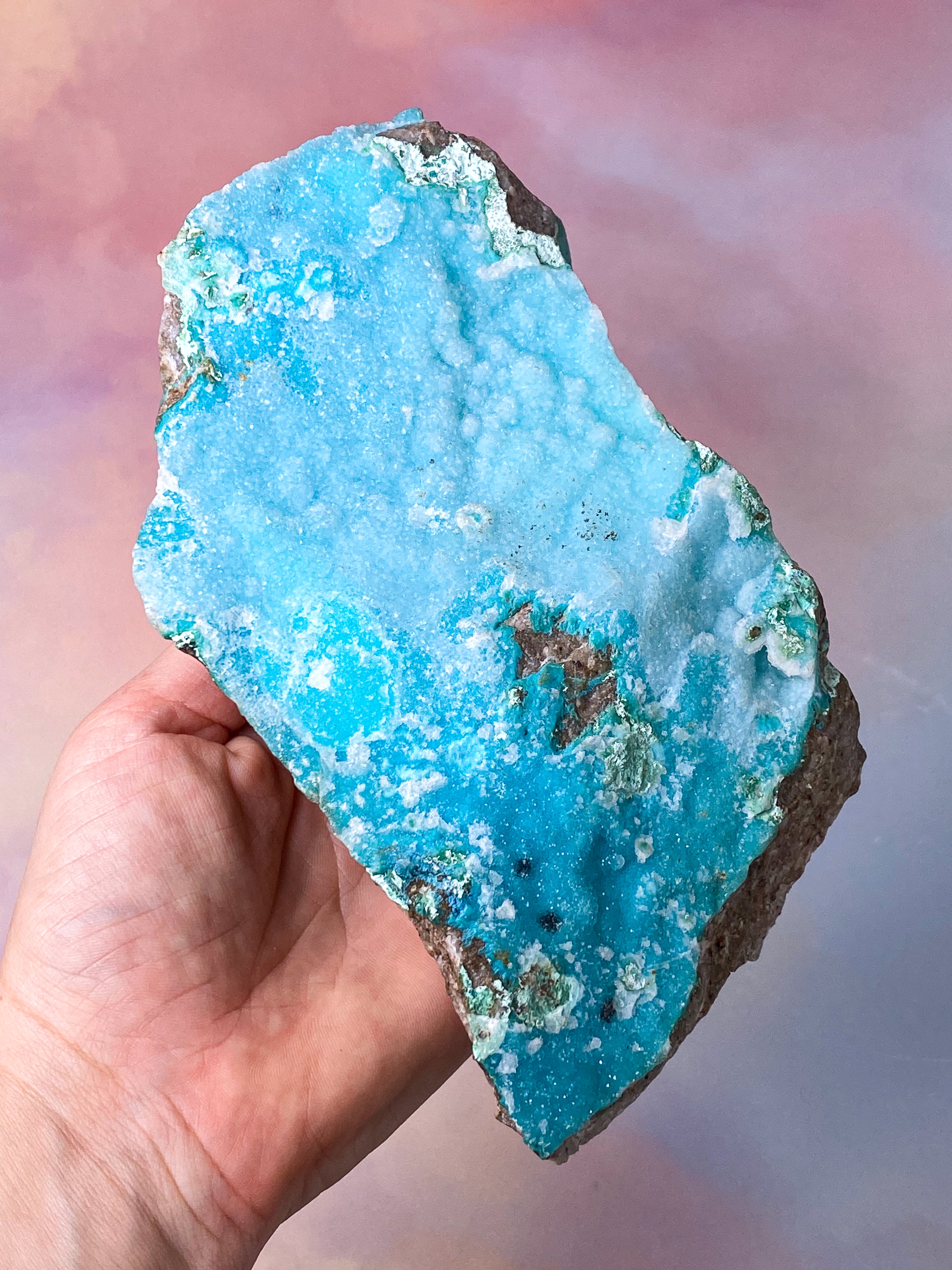 Kæmpe Druzy Chrysocolla (Nr. 1)