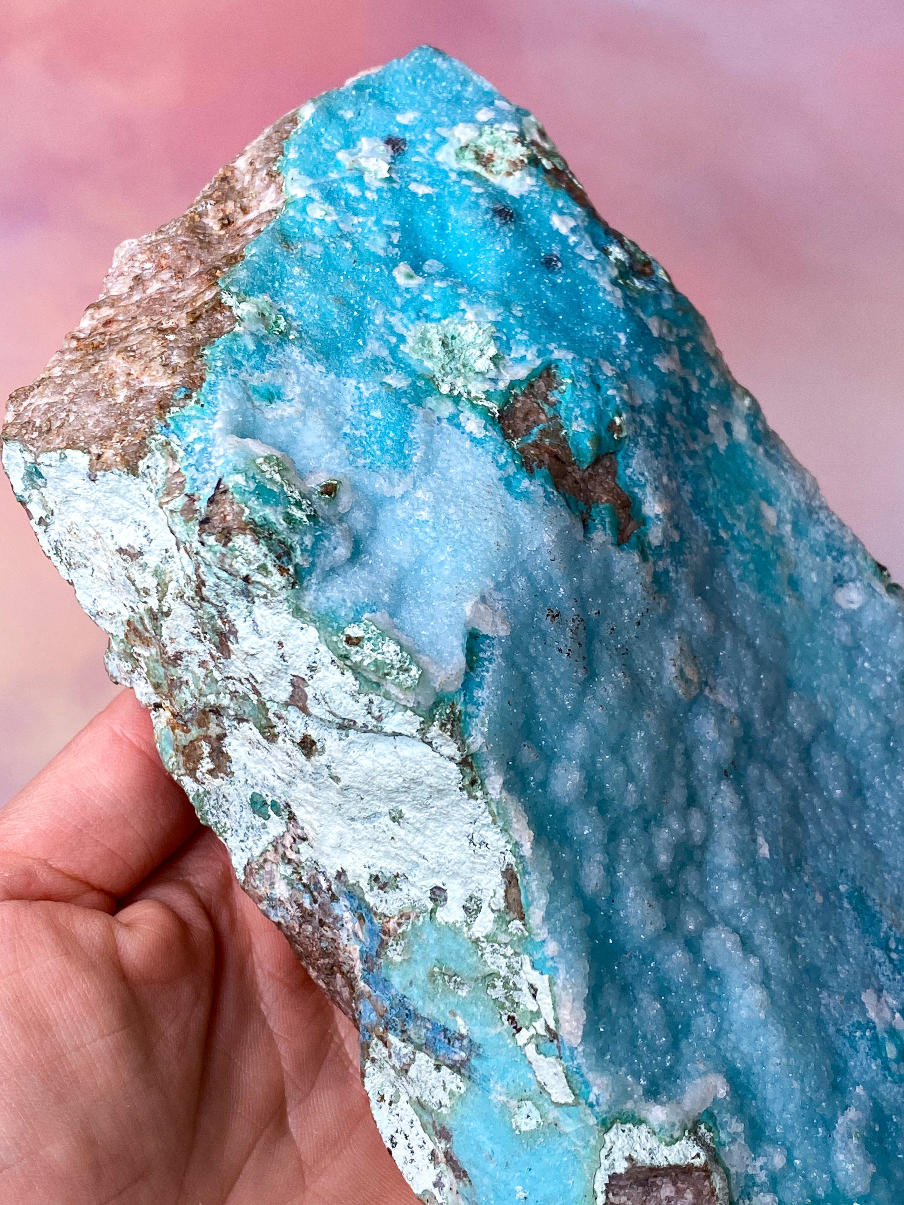 Kæmpe Druzy Chrysocolla (Nr. 1)