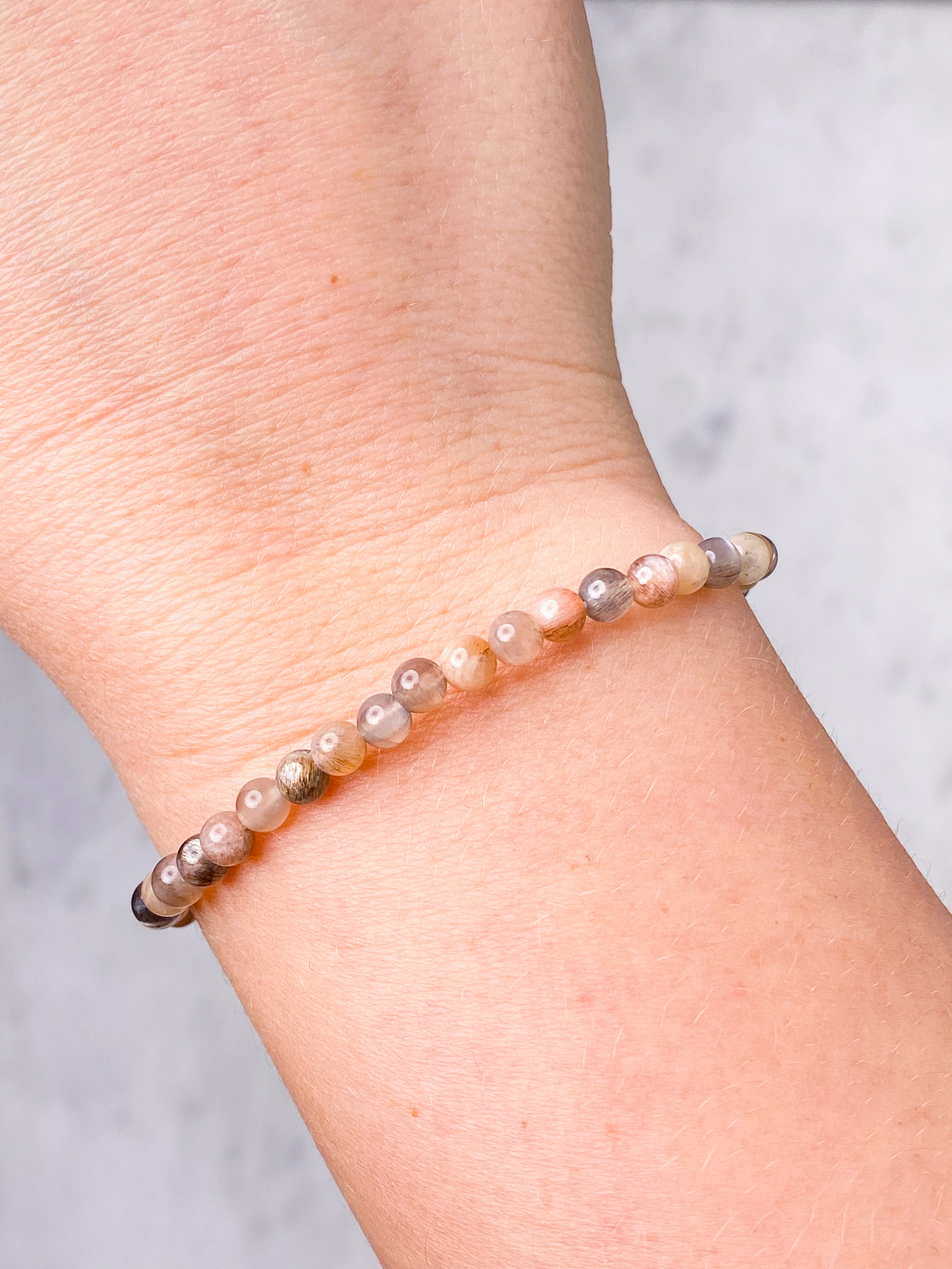 Sort Månesten Armbånd