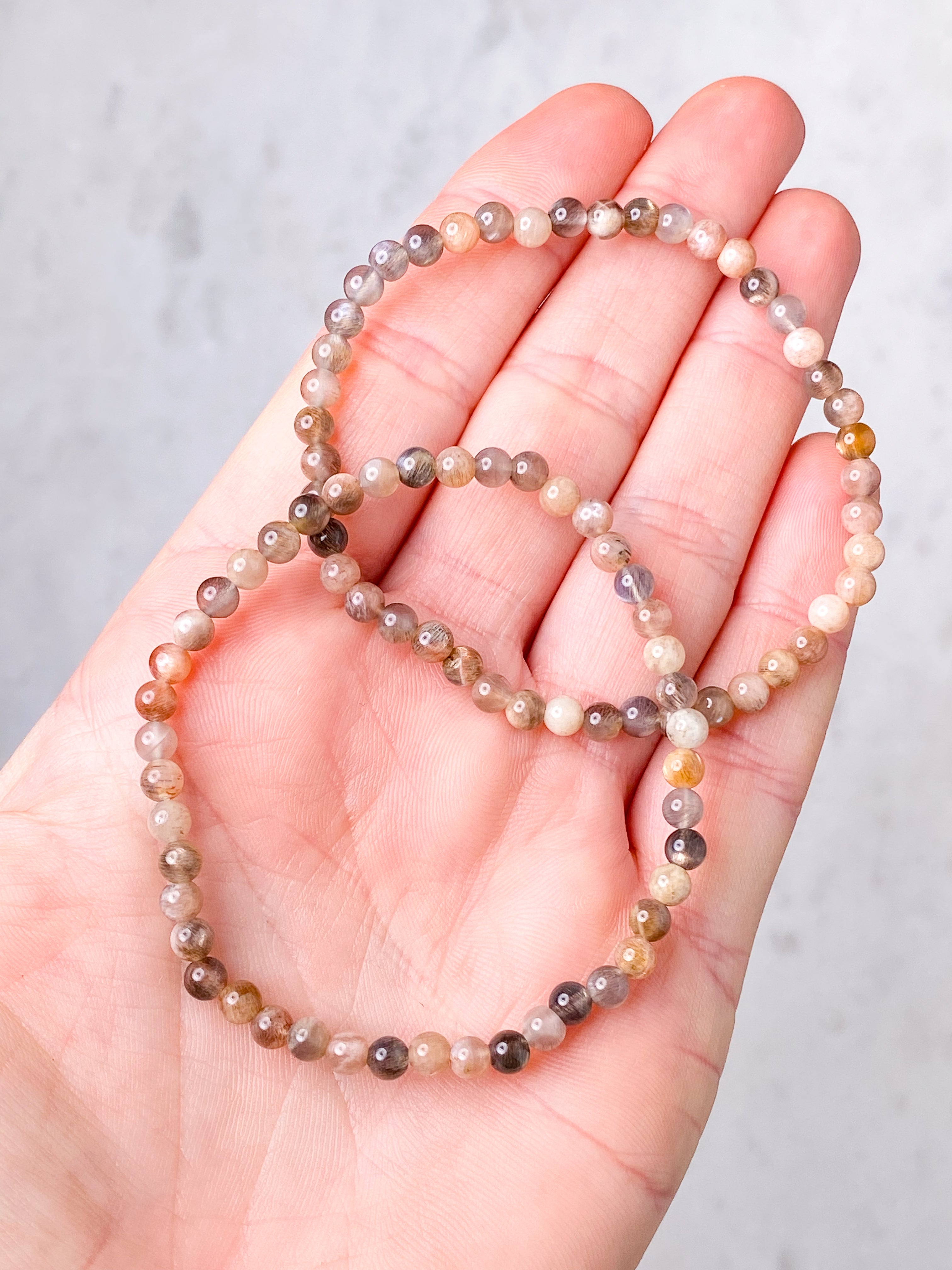 Sort Månesten Armbånd